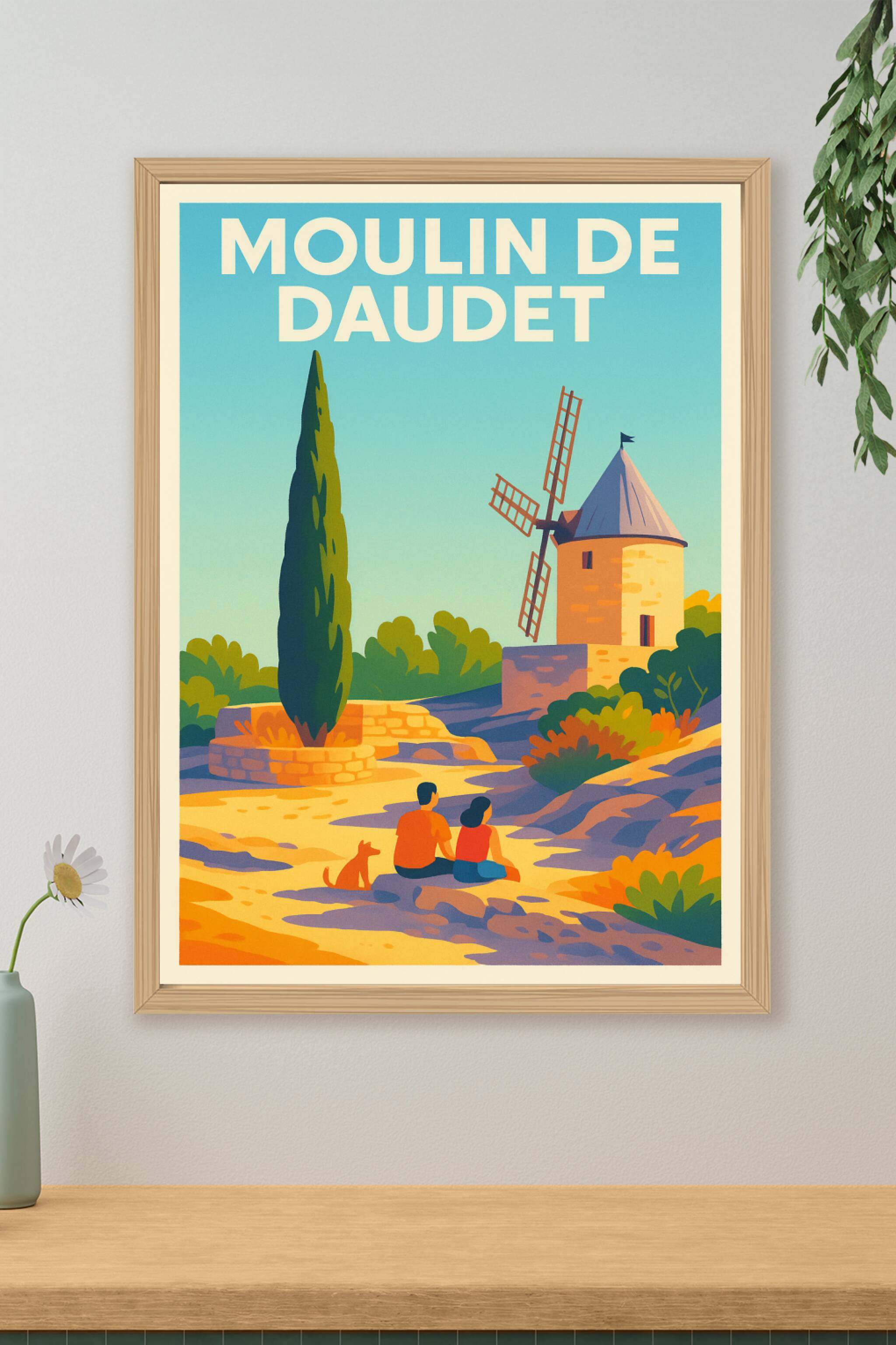 Affiche de Moulin de Daudet - L'âme de la Provence en couleurs