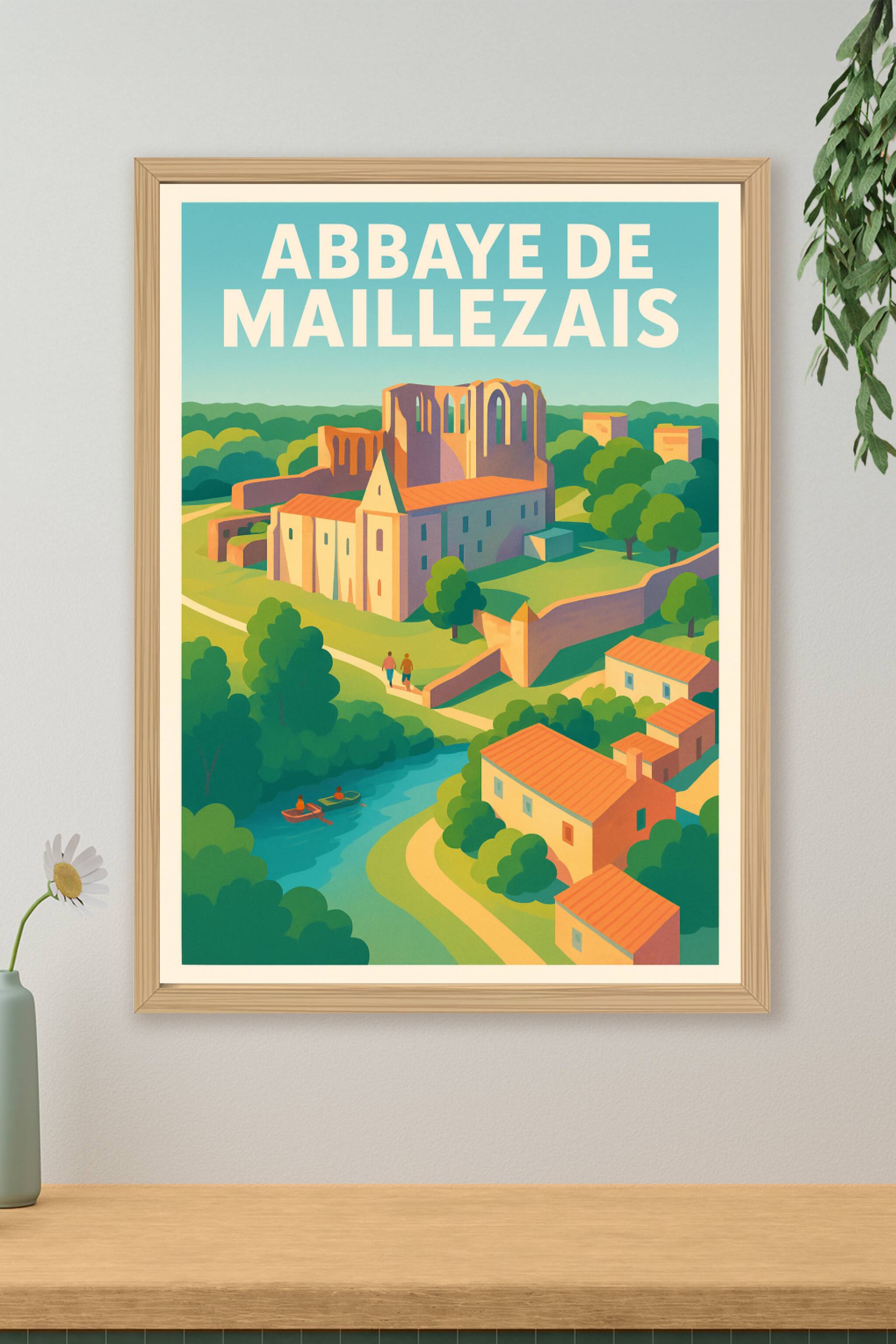 Affiche de Abbaye de Maillezais - L'éclat majestueux du Marais Poitevin