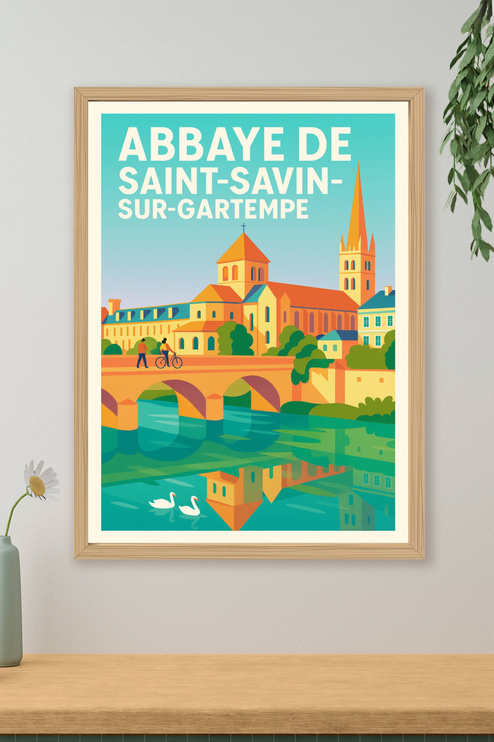 Affiche de Abbaye de Saint-Savin-sur-Gartempe - La Chapelle Sixtine de l'époque romane