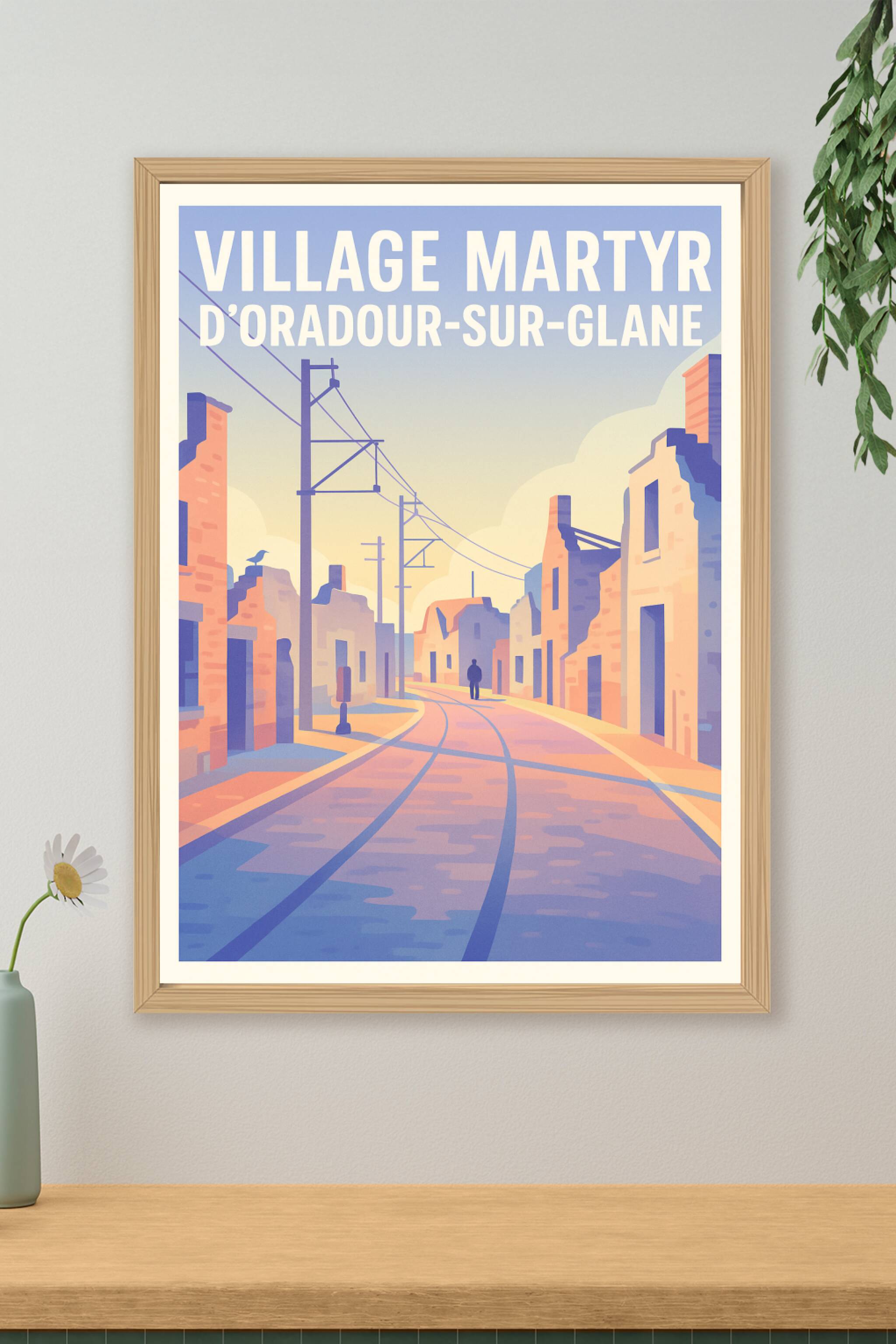 Affiche de Oradour-sur-Glane - Un hommage vibrant au souvenir