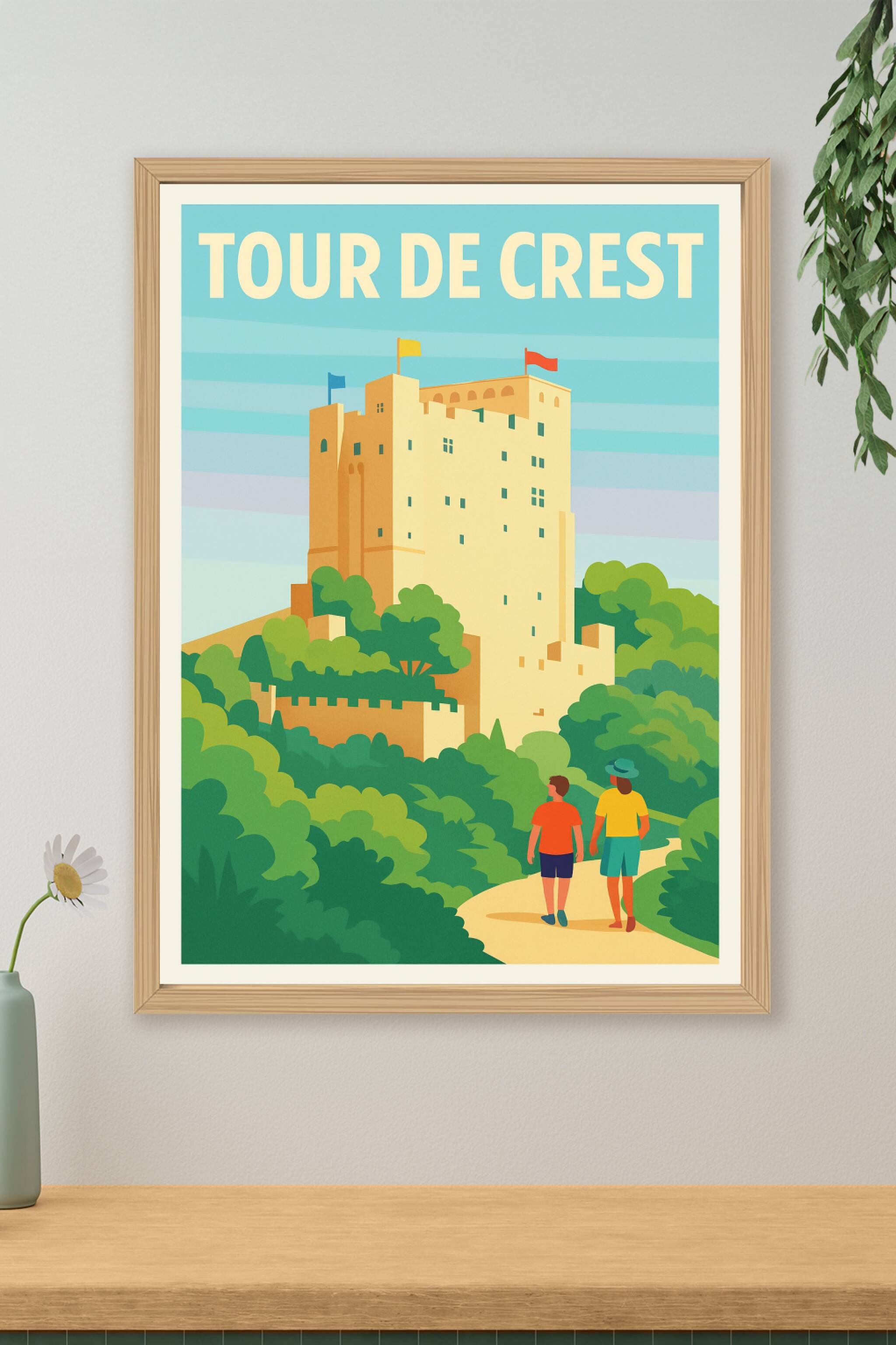 Affiche de Tour de Crest - L'éclat médiéval de la Drôme dans votre salon