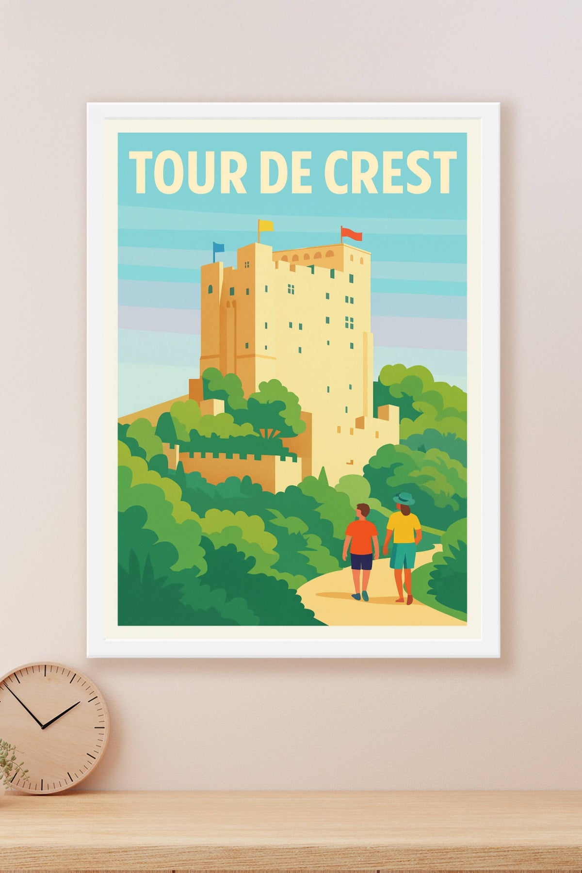 Affiche de Tour de Crest - L'éclat médiéval de la Drôme dans votre salon