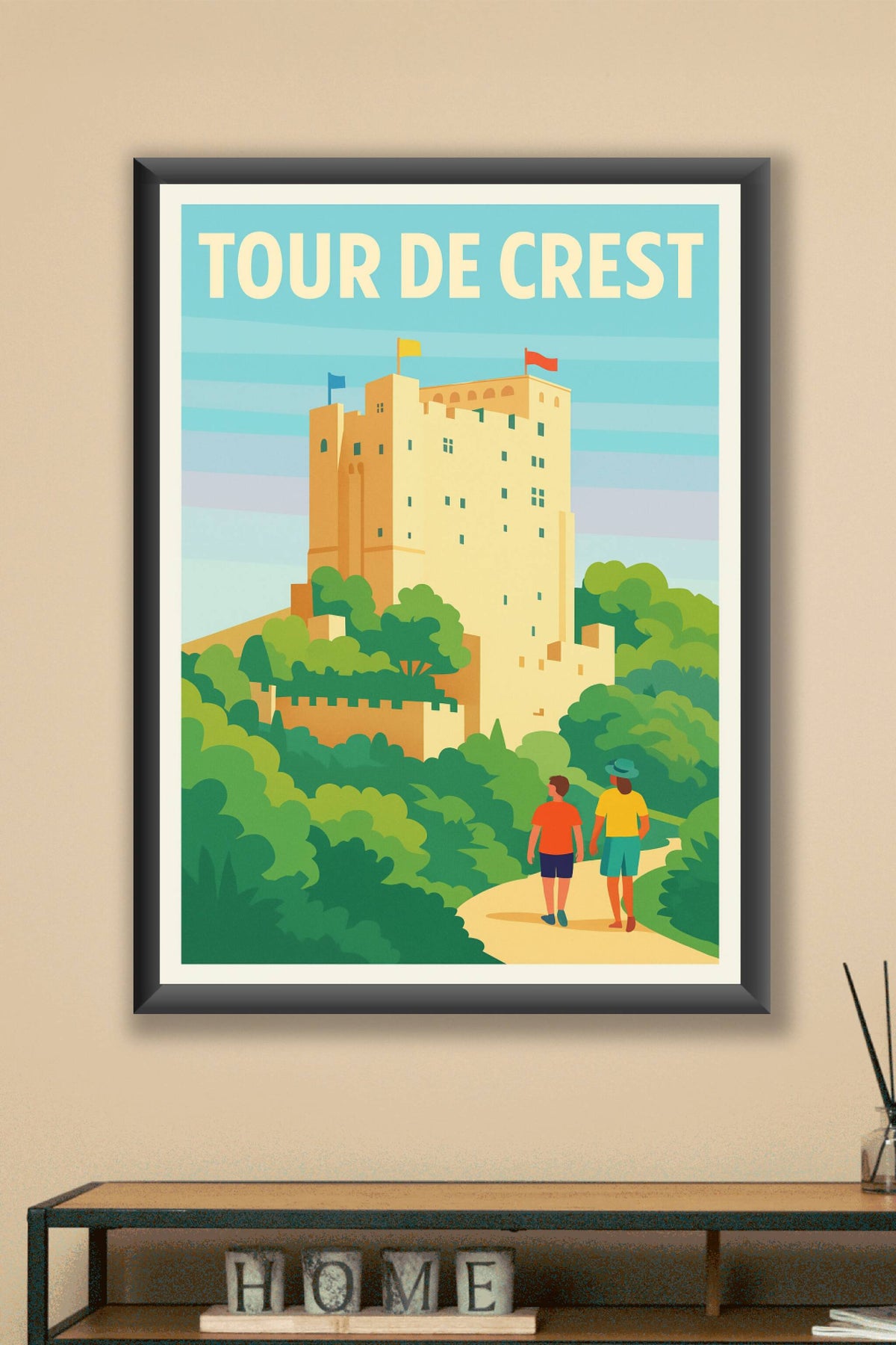 Affiche de Tour de Crest - L'éclat médiéval de la Drôme dans votre salon