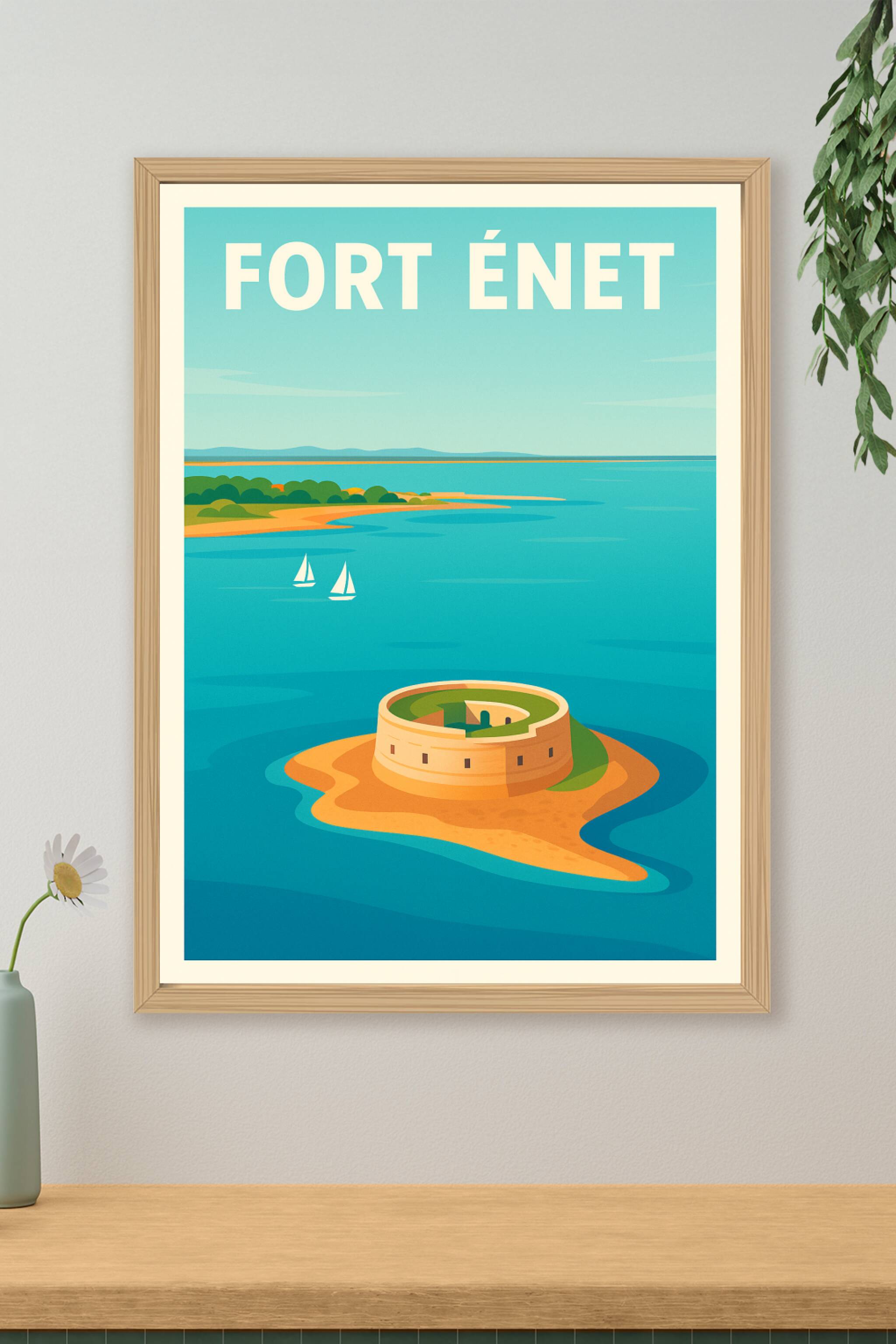 Affiche de Fort Énet - Une sentinelle historique au cœur de l'océan