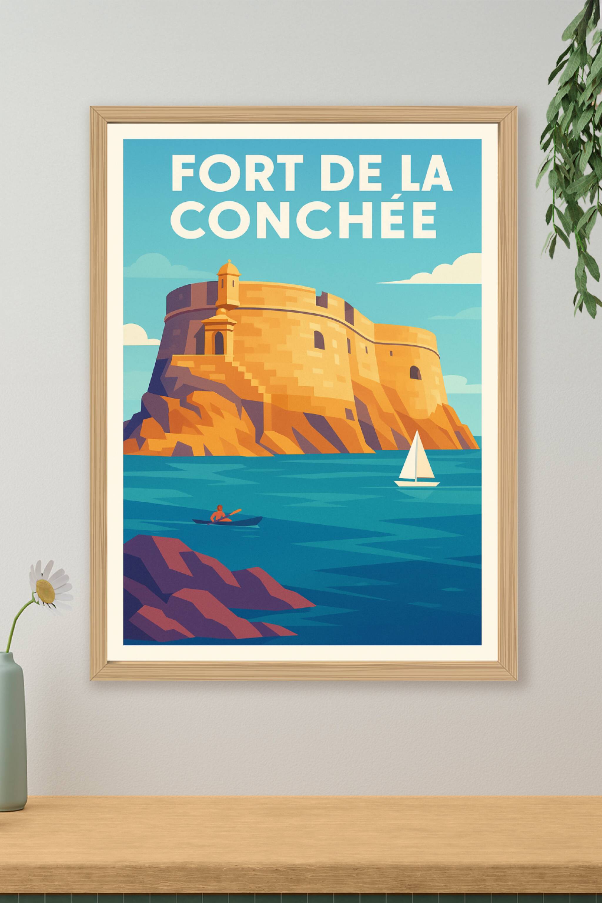 Affiche de Fort de la Conchée - Le vaisseau de pierre de Vauban en mer