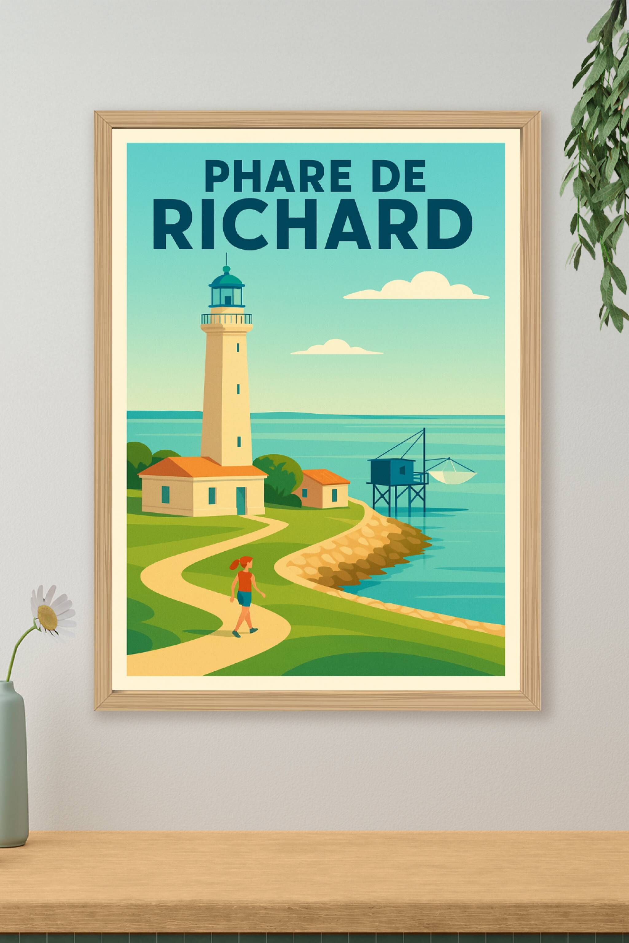 Affiche de Phare de Richard - L'élégance vintage de l'Estuaire