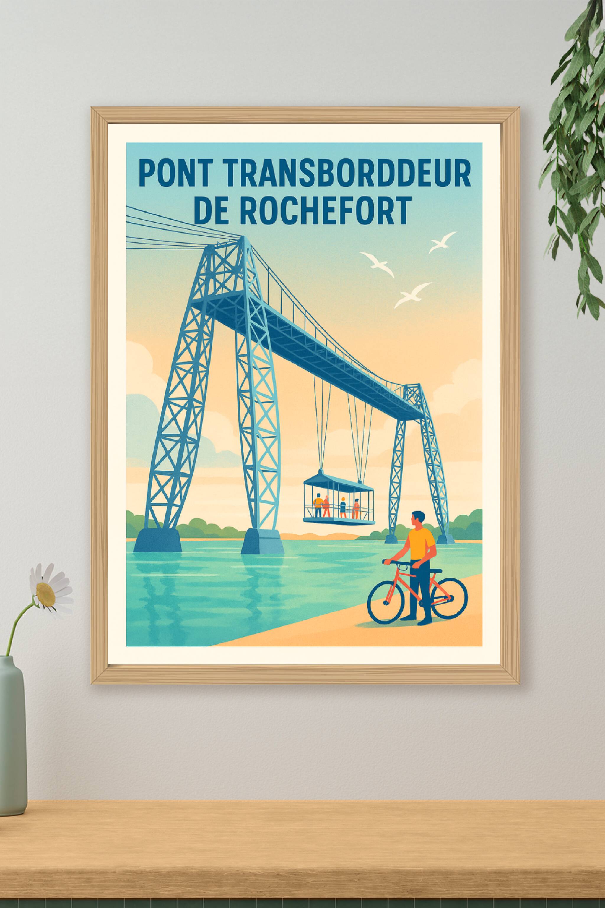 Affiche de Rochefort - L'élégance vintage du Pont Transbordeur