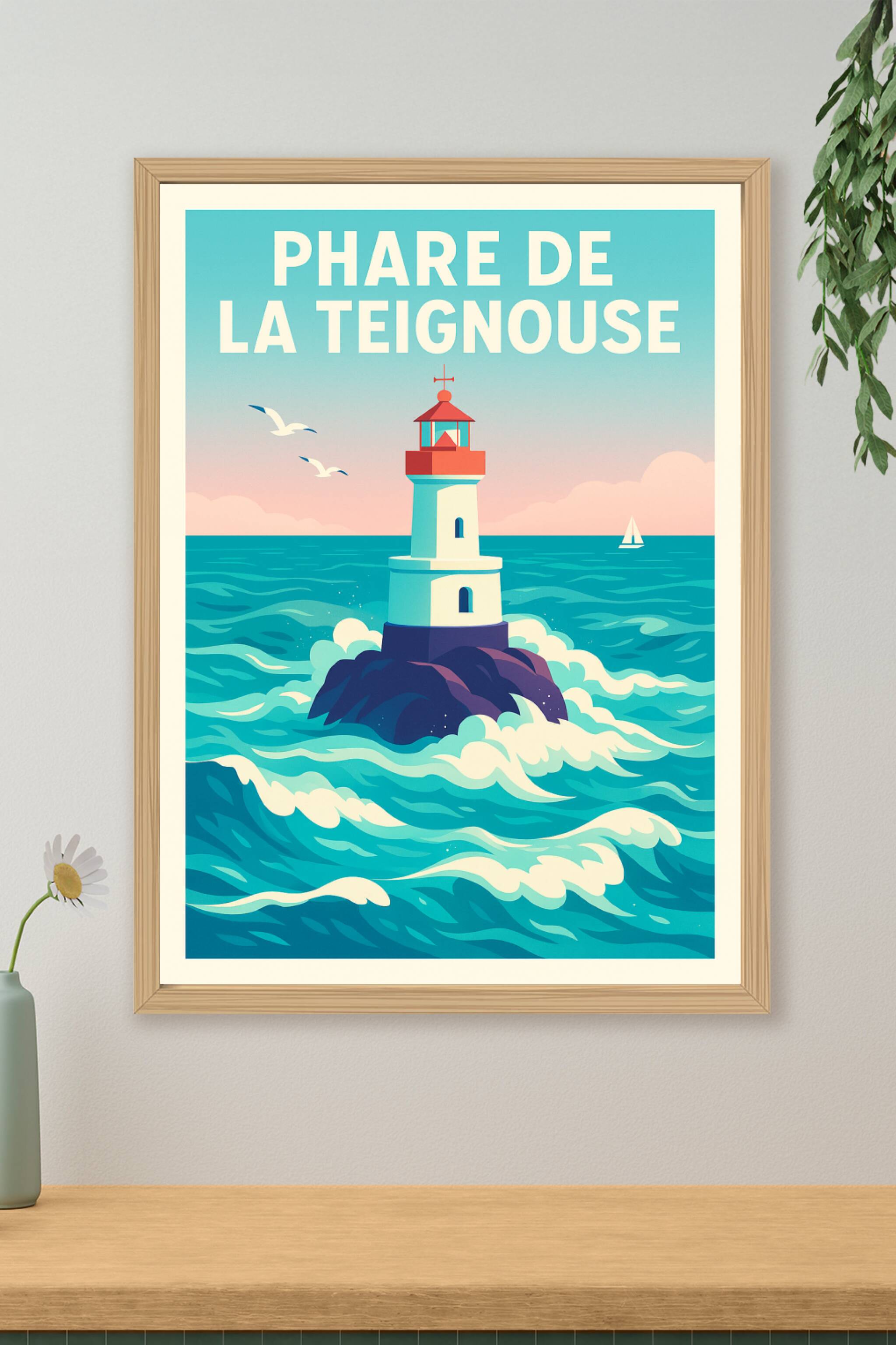 Affiche de Phare de la Teignouse - L'éclat majestueux de la Bretagne