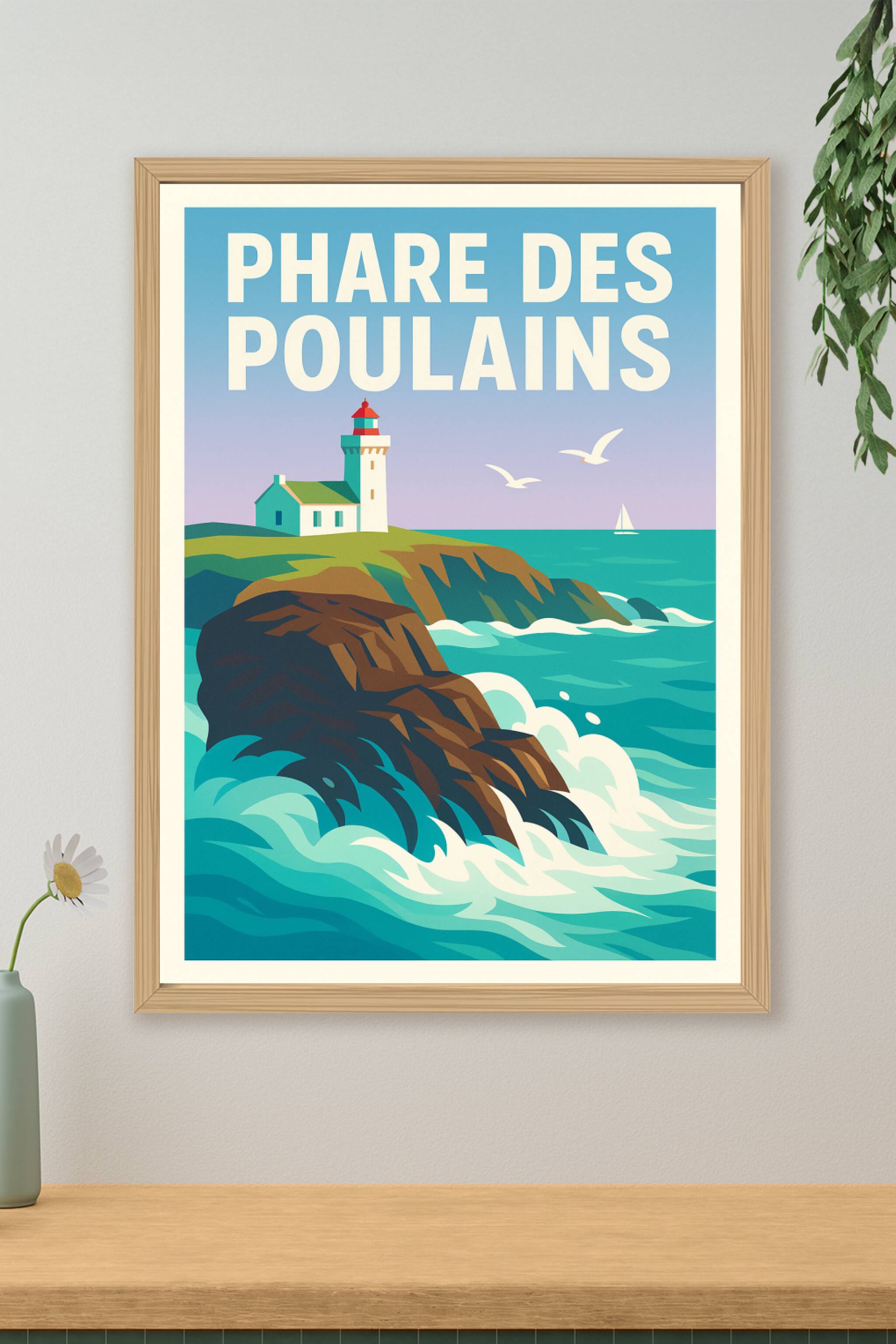 Affiche de Phare des Poulains - L'éclat sauvage de Belle-Île-en-Mer