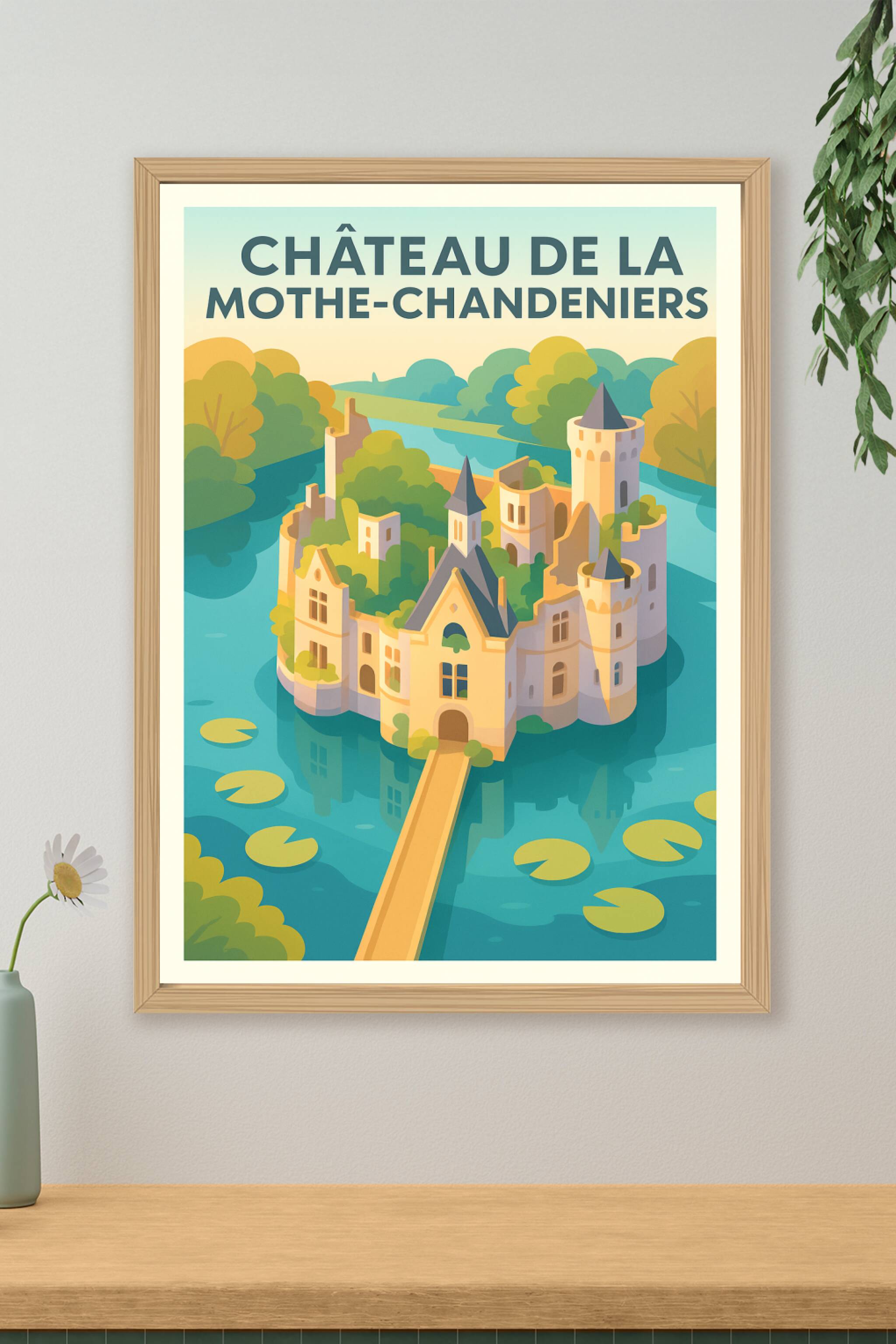 Affiche de Mothe-Chandeniers - L'éclat d'un joyau romantique entre eau et nature