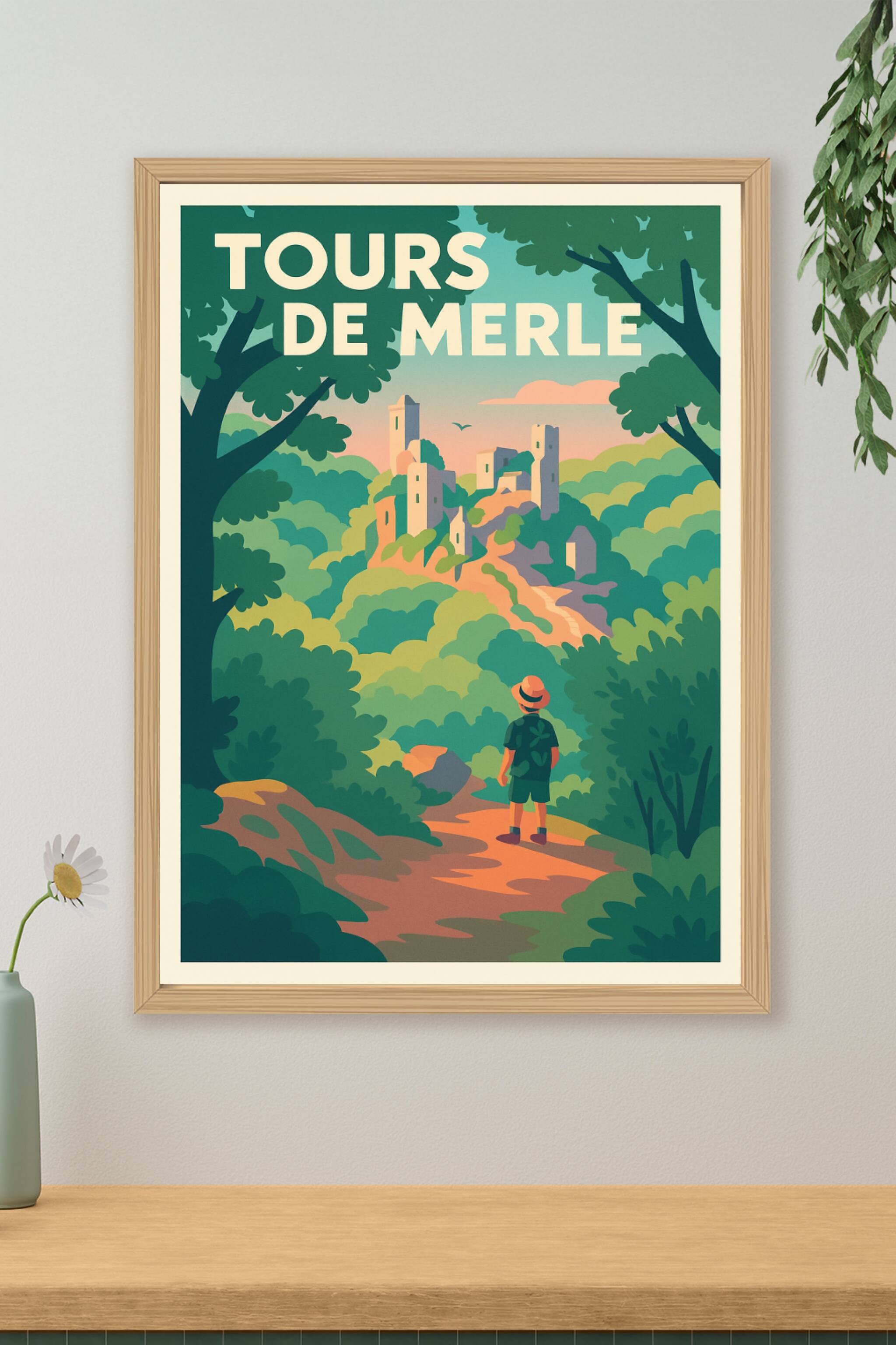 Affiche de Tours de Merle - L'écrin médiéval au cœur de la Corrèze