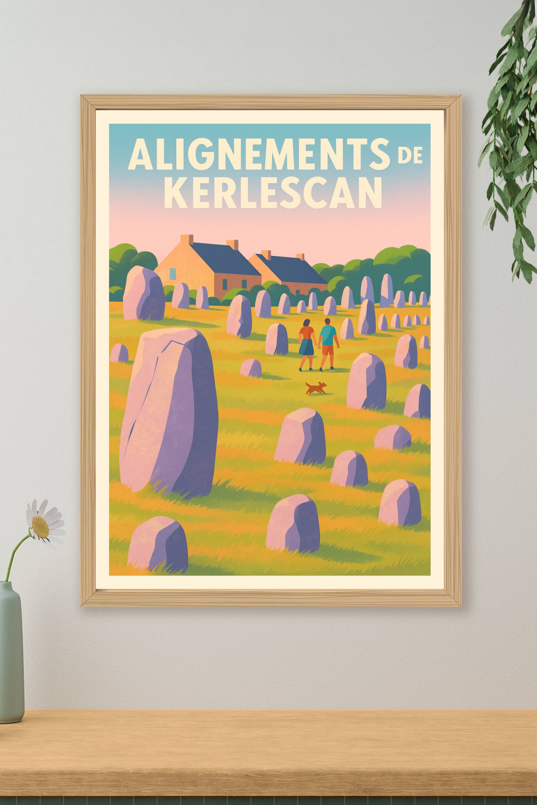 Affiche de Alignements de Kerlescan - Mystère et poésie au cœur de Carnac