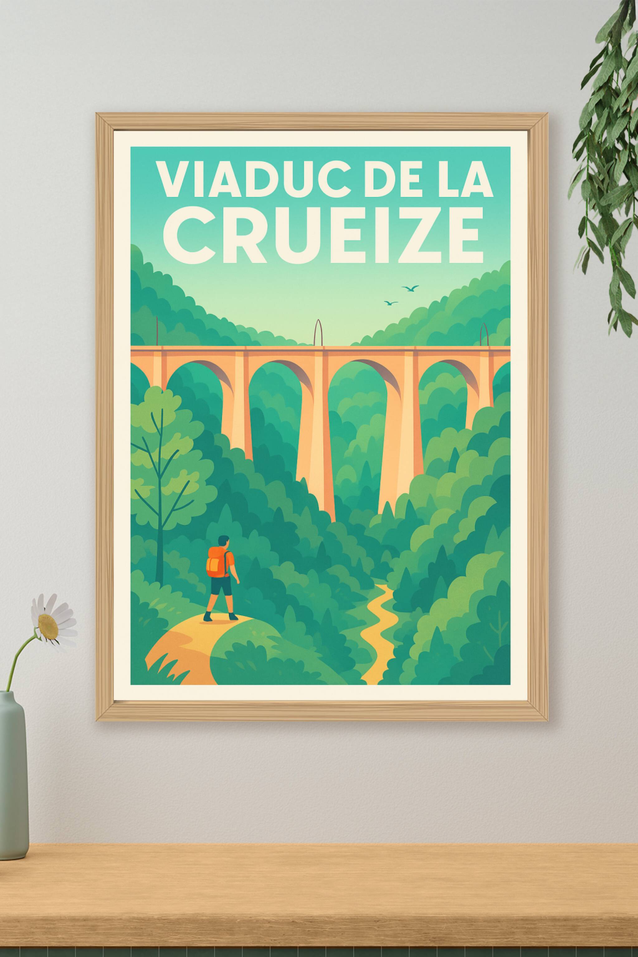 Affiche de Viaduc de la Crueize - L'élégance ferroviaire au cœur de la Lozère