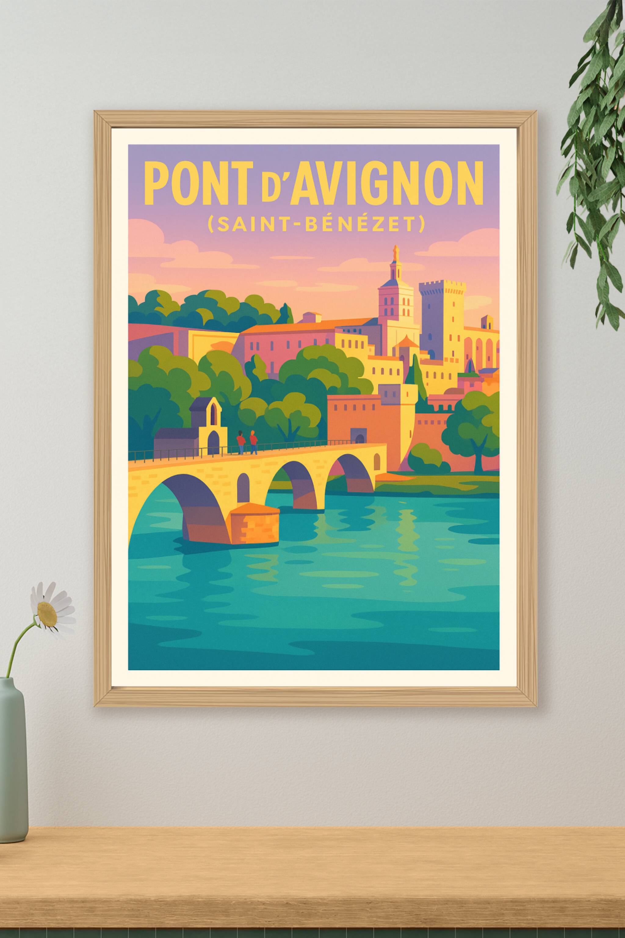 Affiche de Pont d'Avignon - L'élégance historique au fil du Rhône