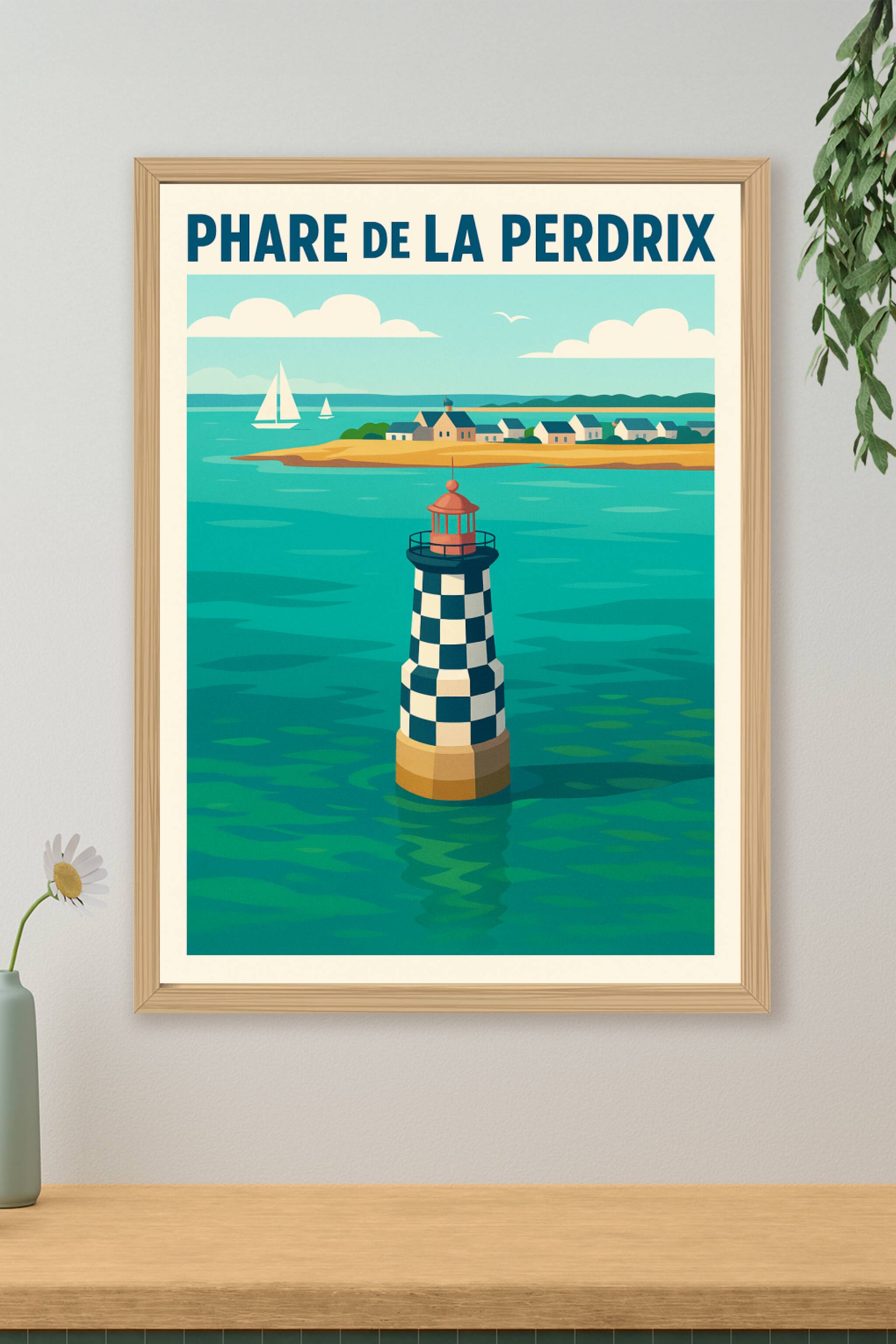 Affiche de Phare de la Perdrix - L'éclat iconique du port de Loctudy