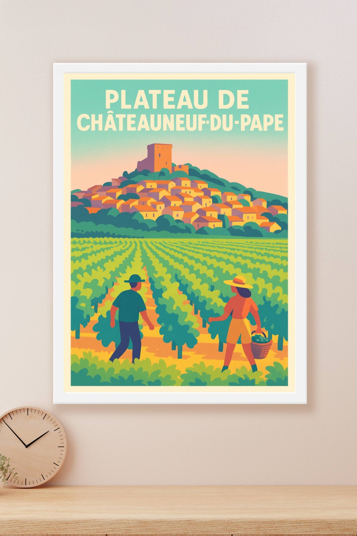 Affiche de Plateau de Châteauneuf-du-Pape - L'élégance du terroir provençal
