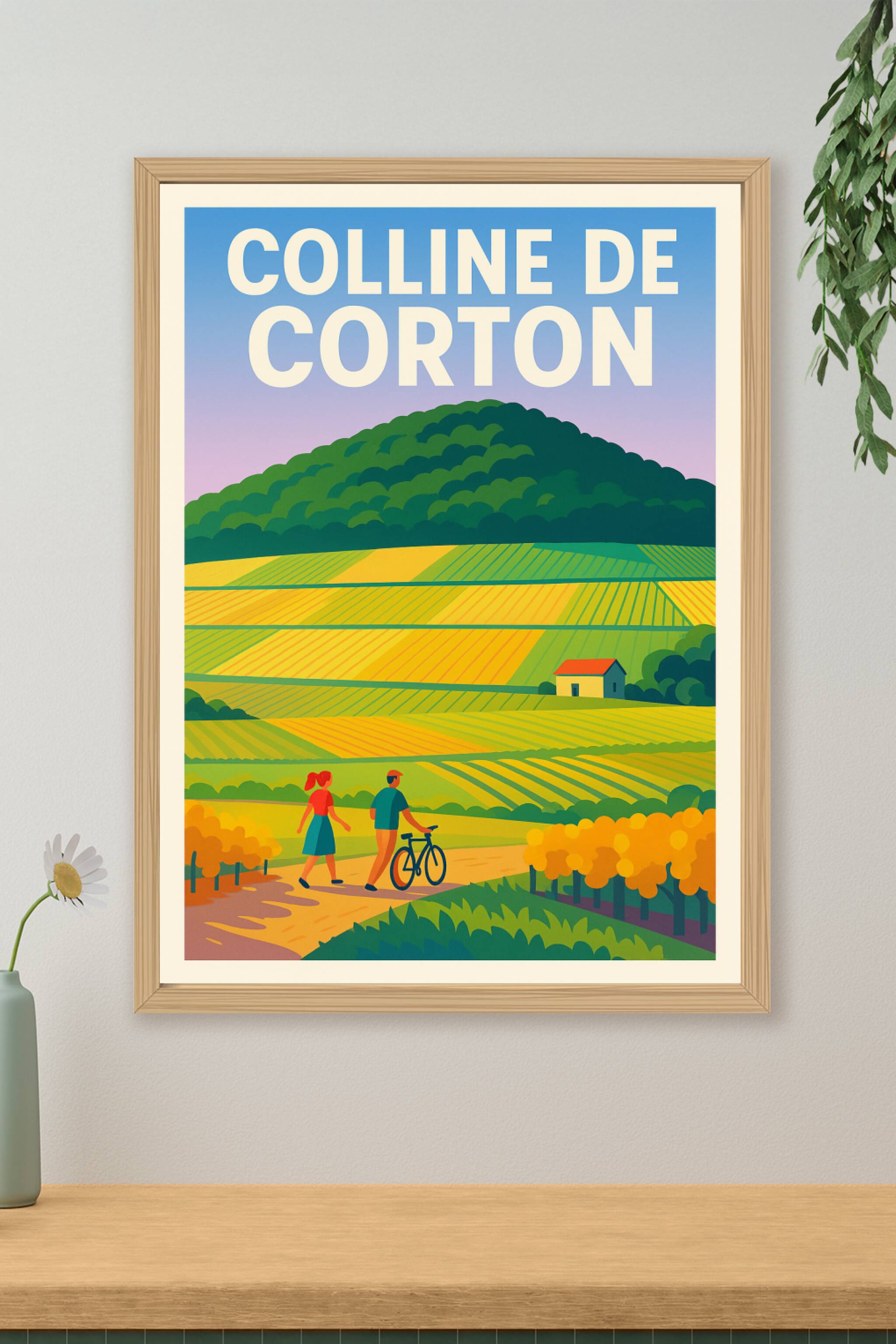 Affiche de Colline de Corton - L'élégance des vignobles de Bourgogne