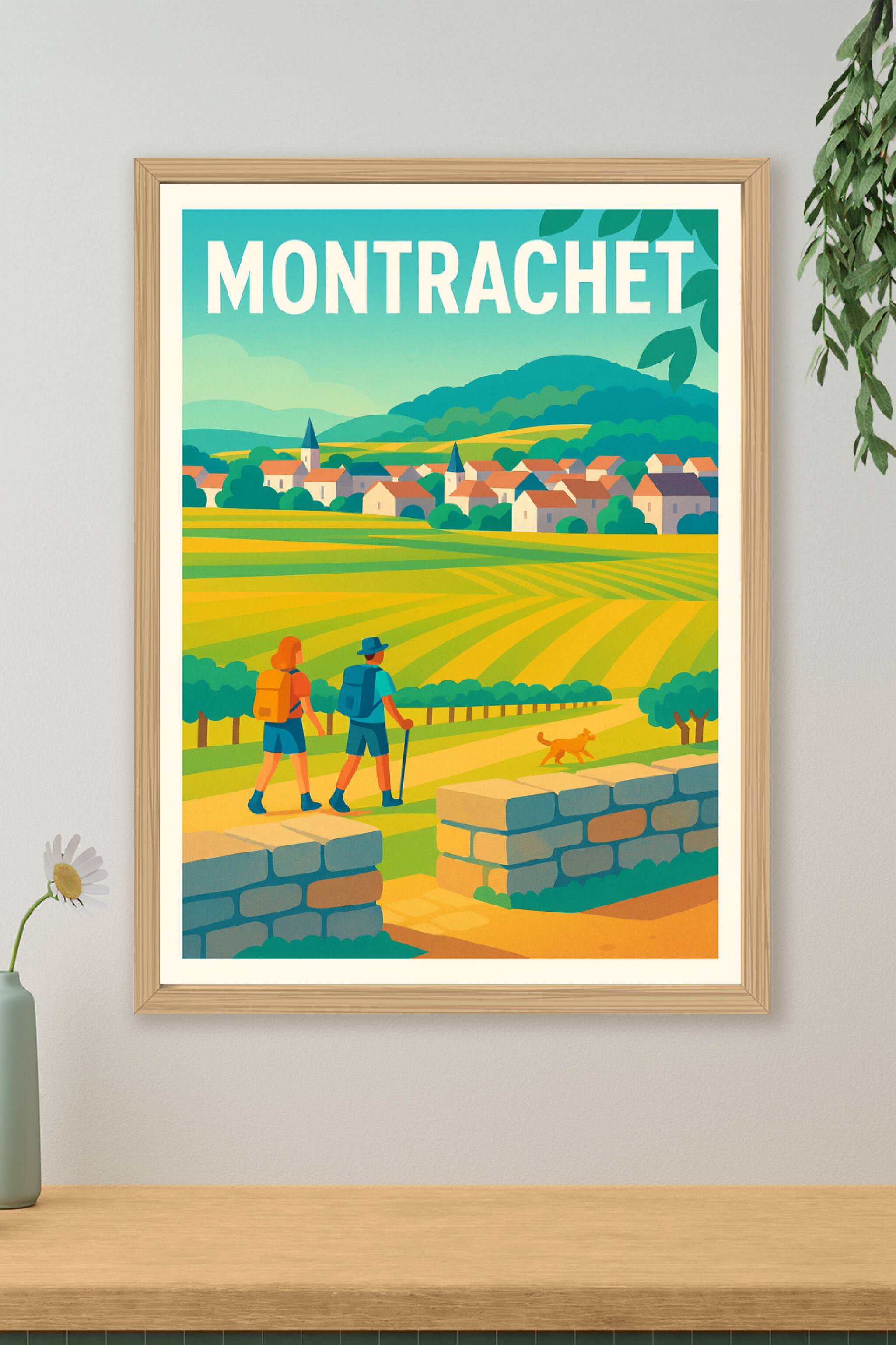 Affiche de Montrachet - L'élégance des vignobles de Bourgogne en affiche