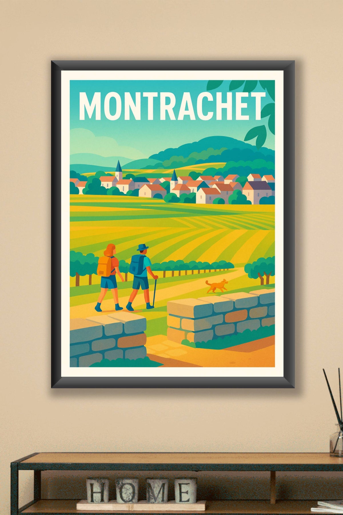 Affiche de Montrachet - L'élégance des vignobles de Bourgogne en affiche