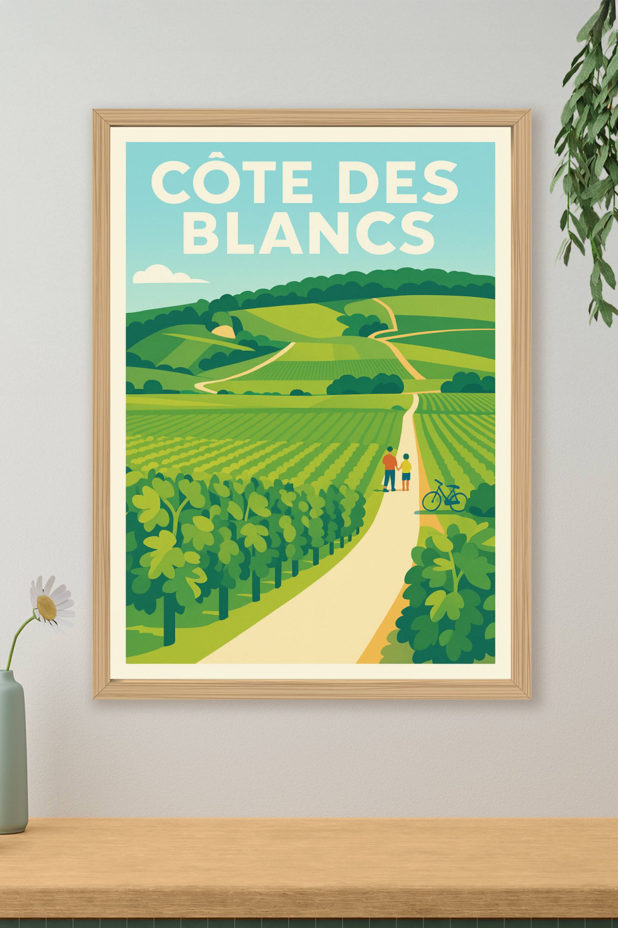 Affiche de Côte des Blancs - L'élégance du vignoble champenois