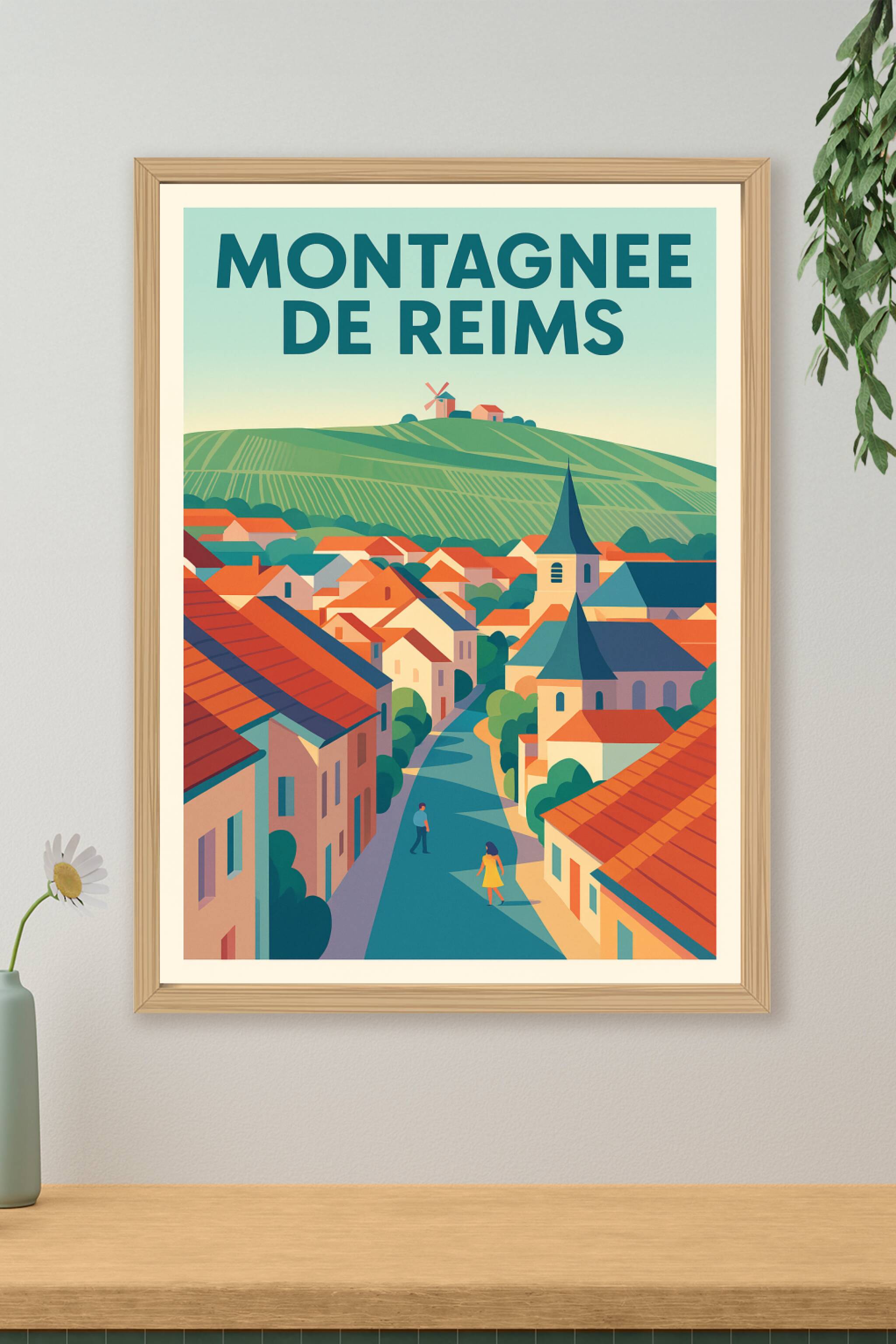 Affiche de Montagne de Reims - L'élégance des vignobles champenois