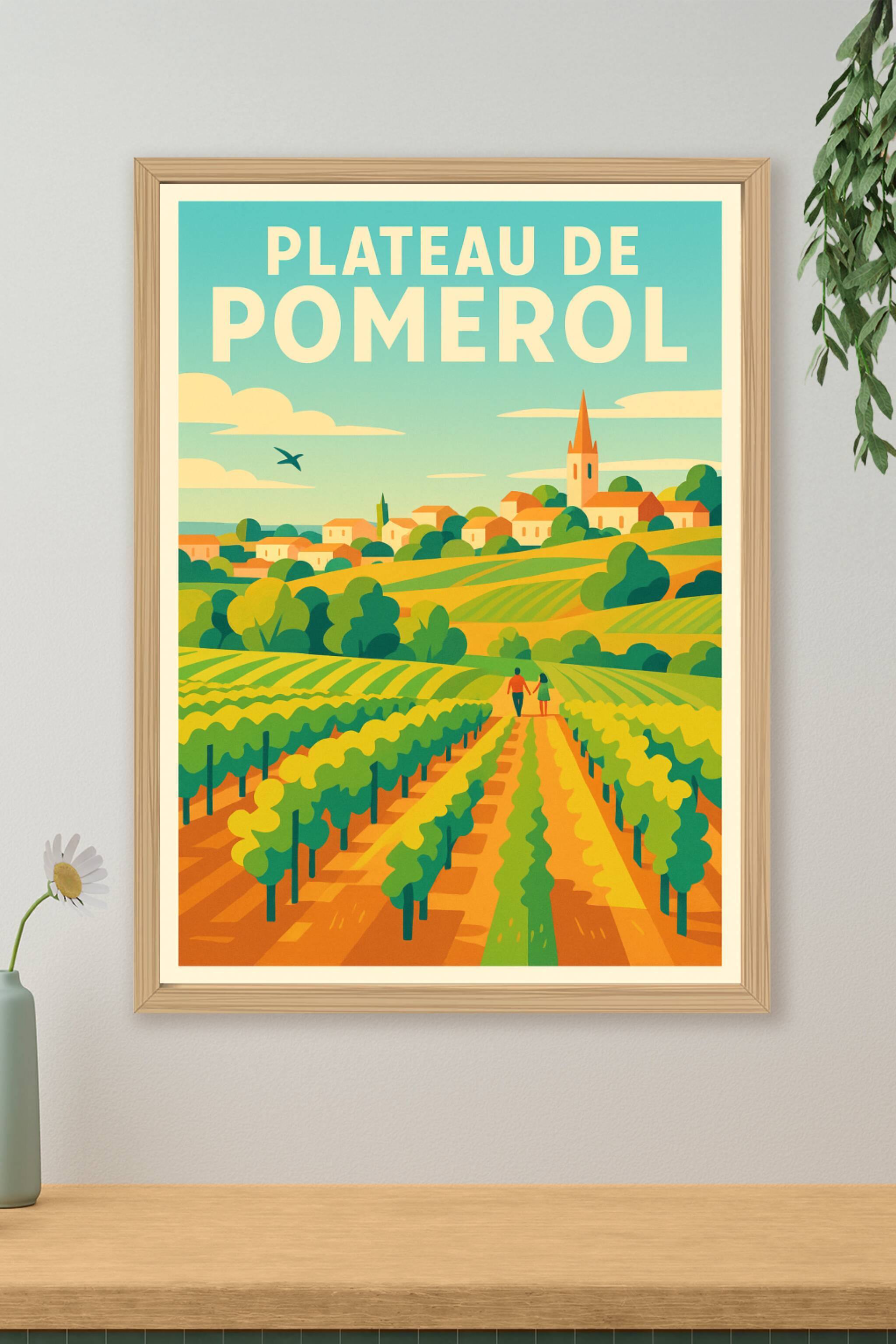 Affiche de Plateau de Pomerol - L'élégance des vignobles bordelais