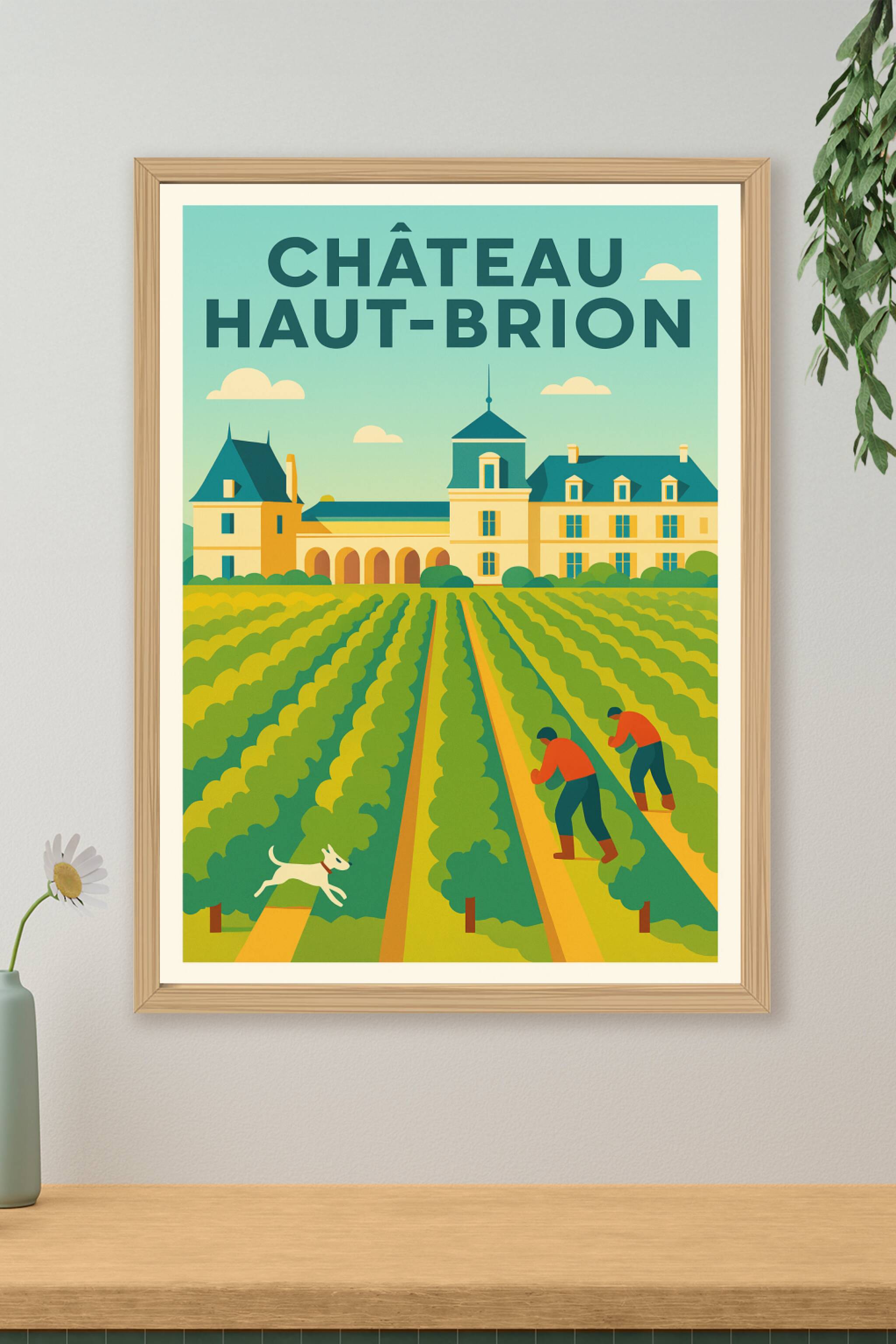 Affiche de Château Haut-Brion - L'élégance intemporelle des vignobles bordelais
