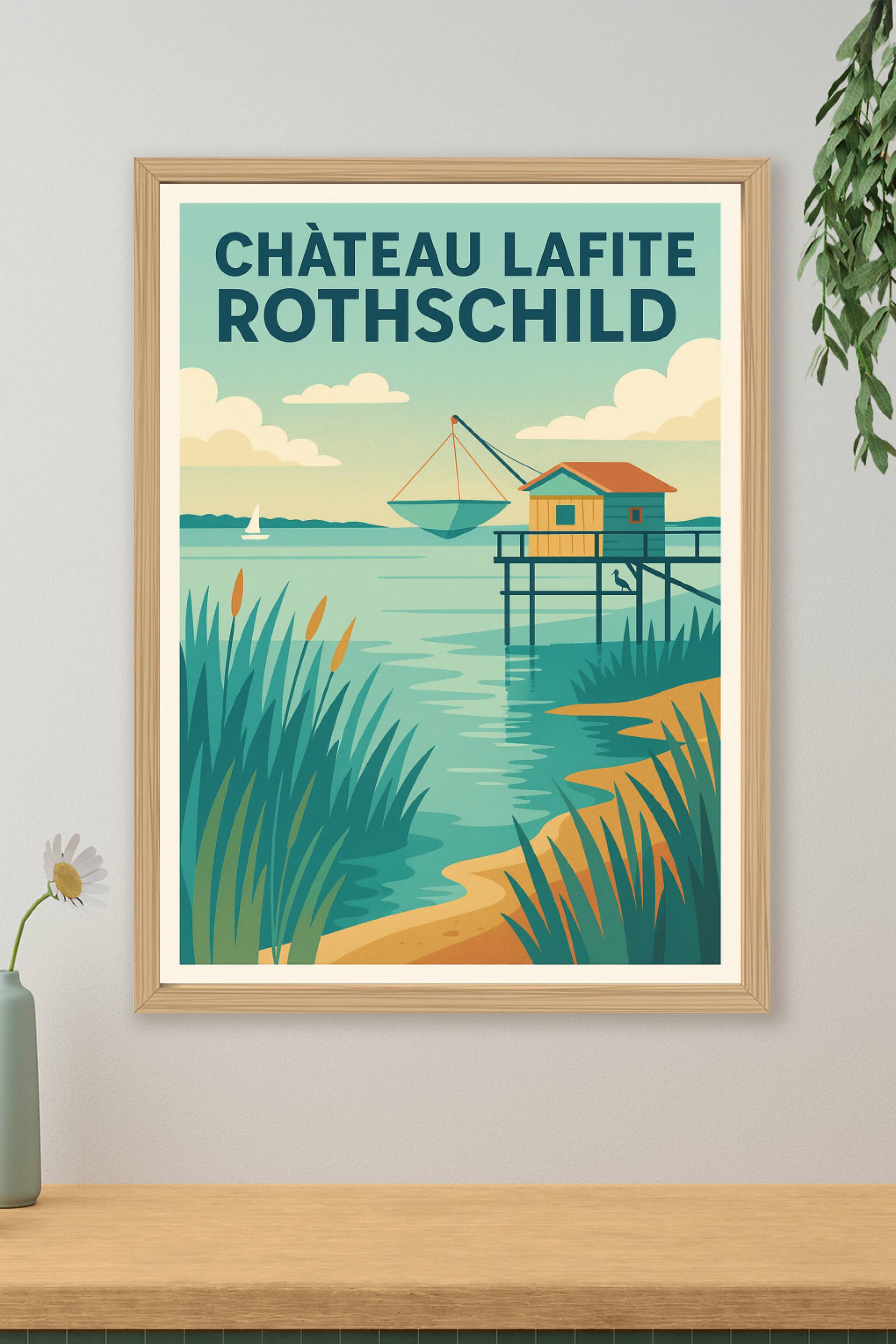 Affiche de Château Lafite Rothschild - L'élégance paisible du Médoc