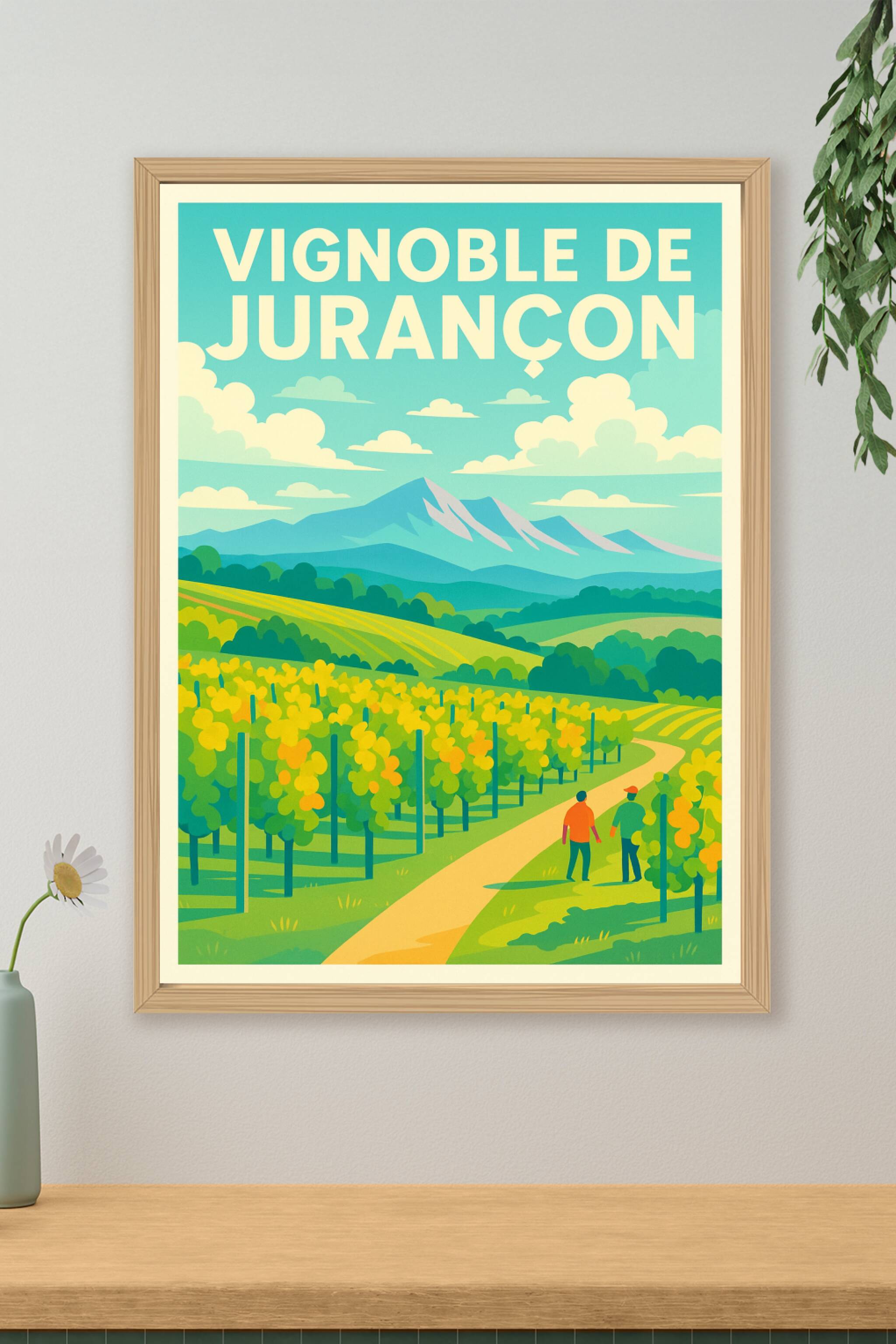 Affiche de Vignoble de Jurançon - L'élégance des Pyrénées en une affiche