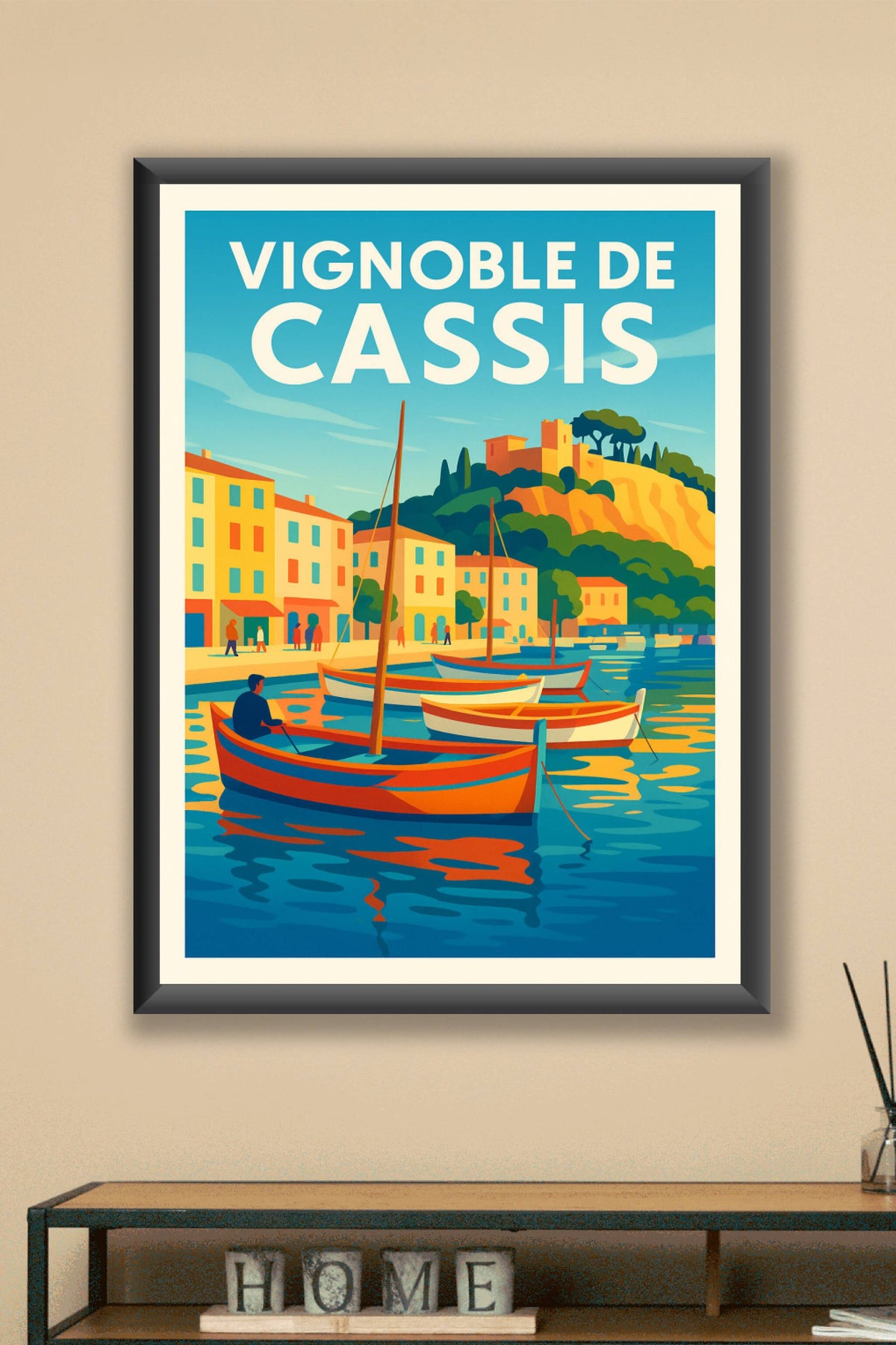 Affiche Vignoble de Cassis — L'éclat de la Provence entre port et vignes · poster d'art de Vignoble de Cassis