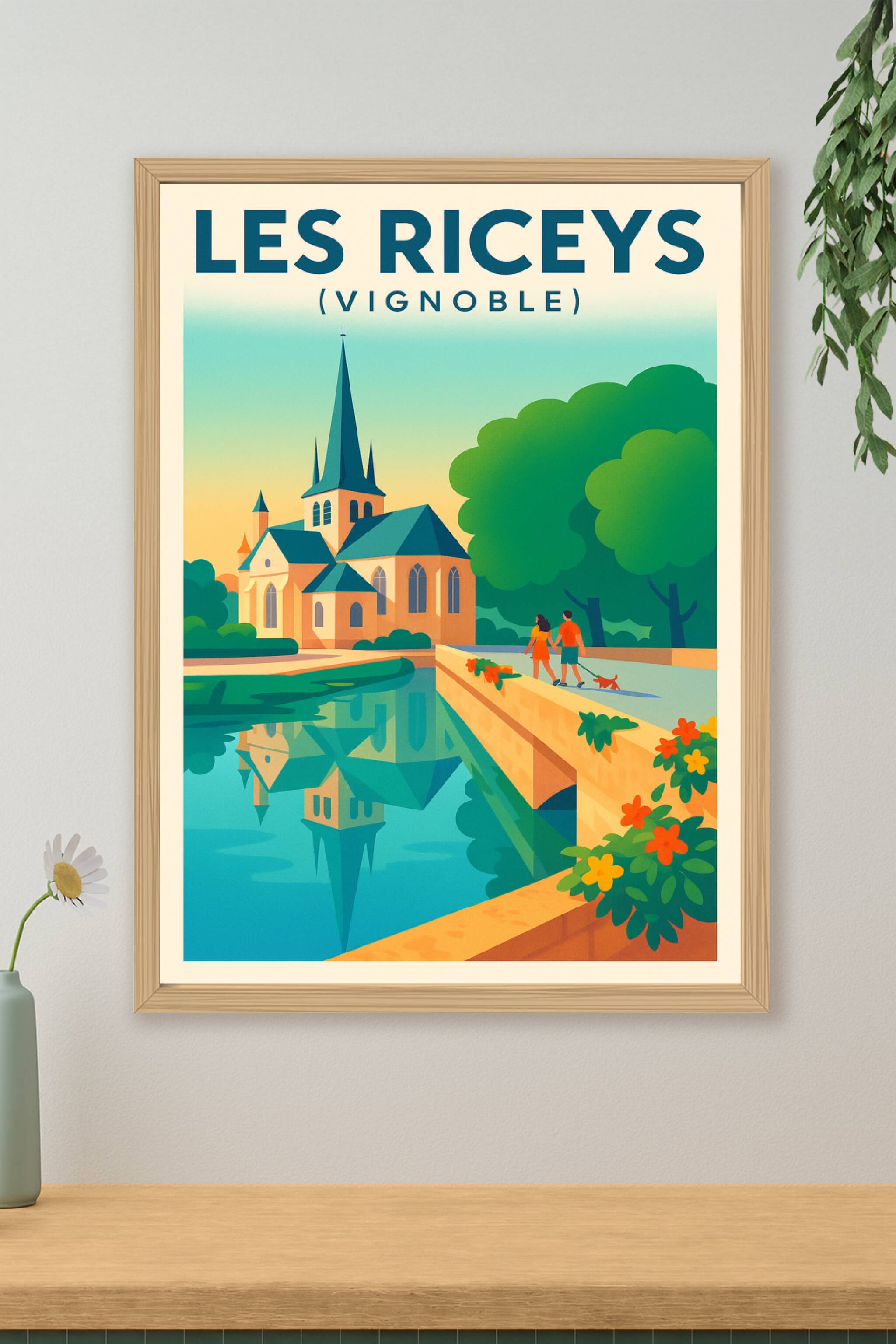 Affiche de Les Riceys - L'élégance du vignoble champenois en affiche