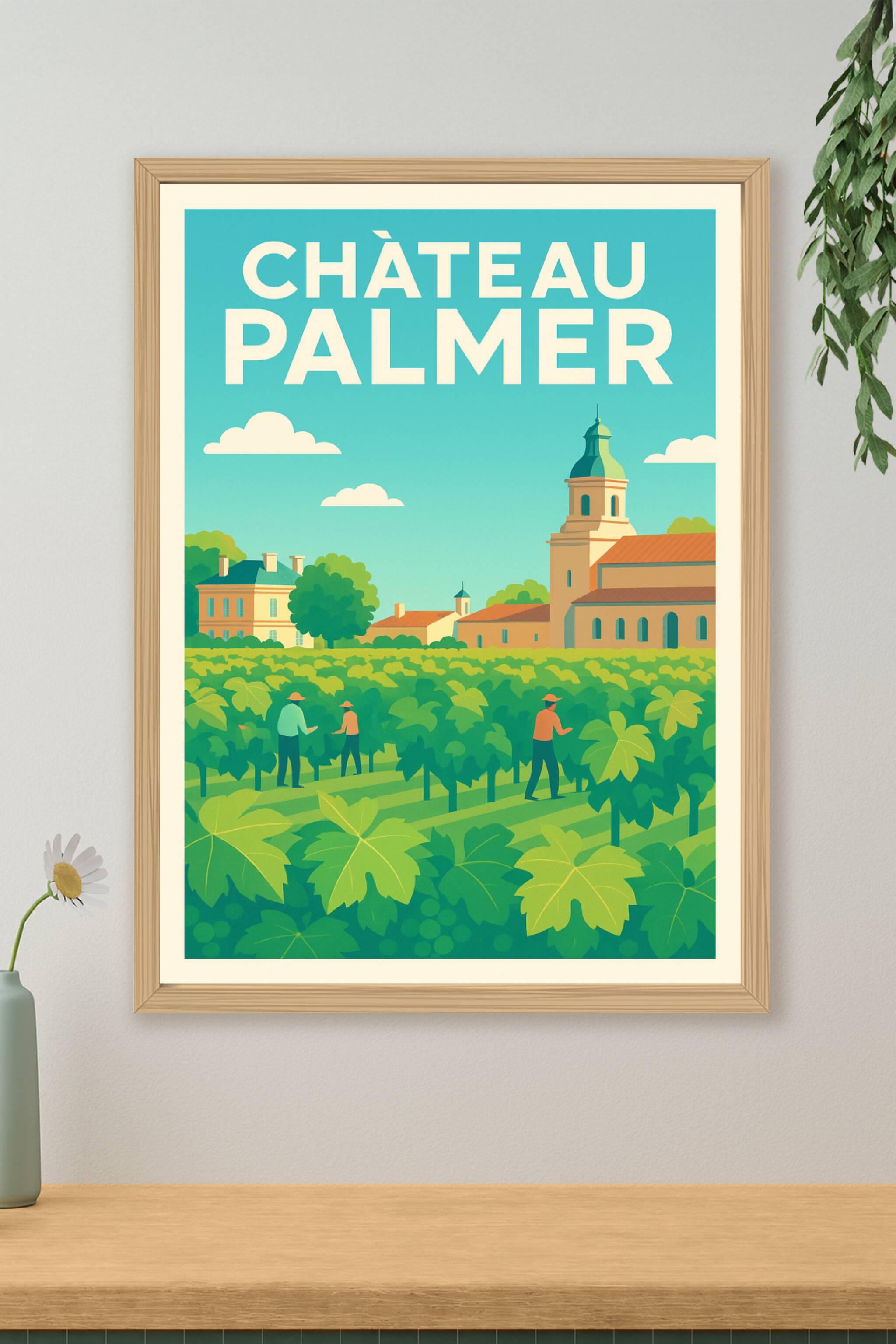Affiche de Château Palmer - L'élégance du vignoble bordelais