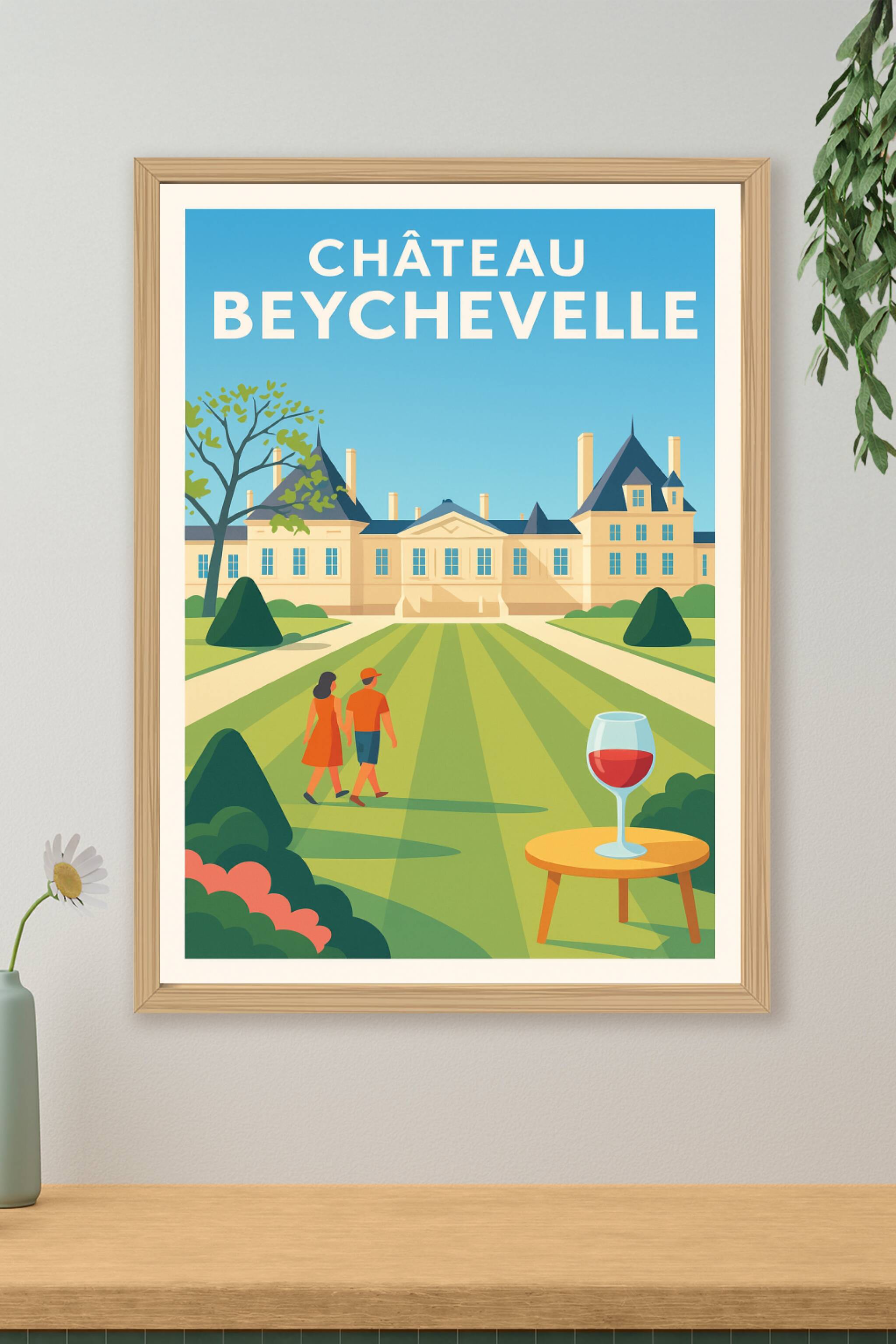 Affiche de Château Beychevelle - L'élégance du Médoc dans votre salon