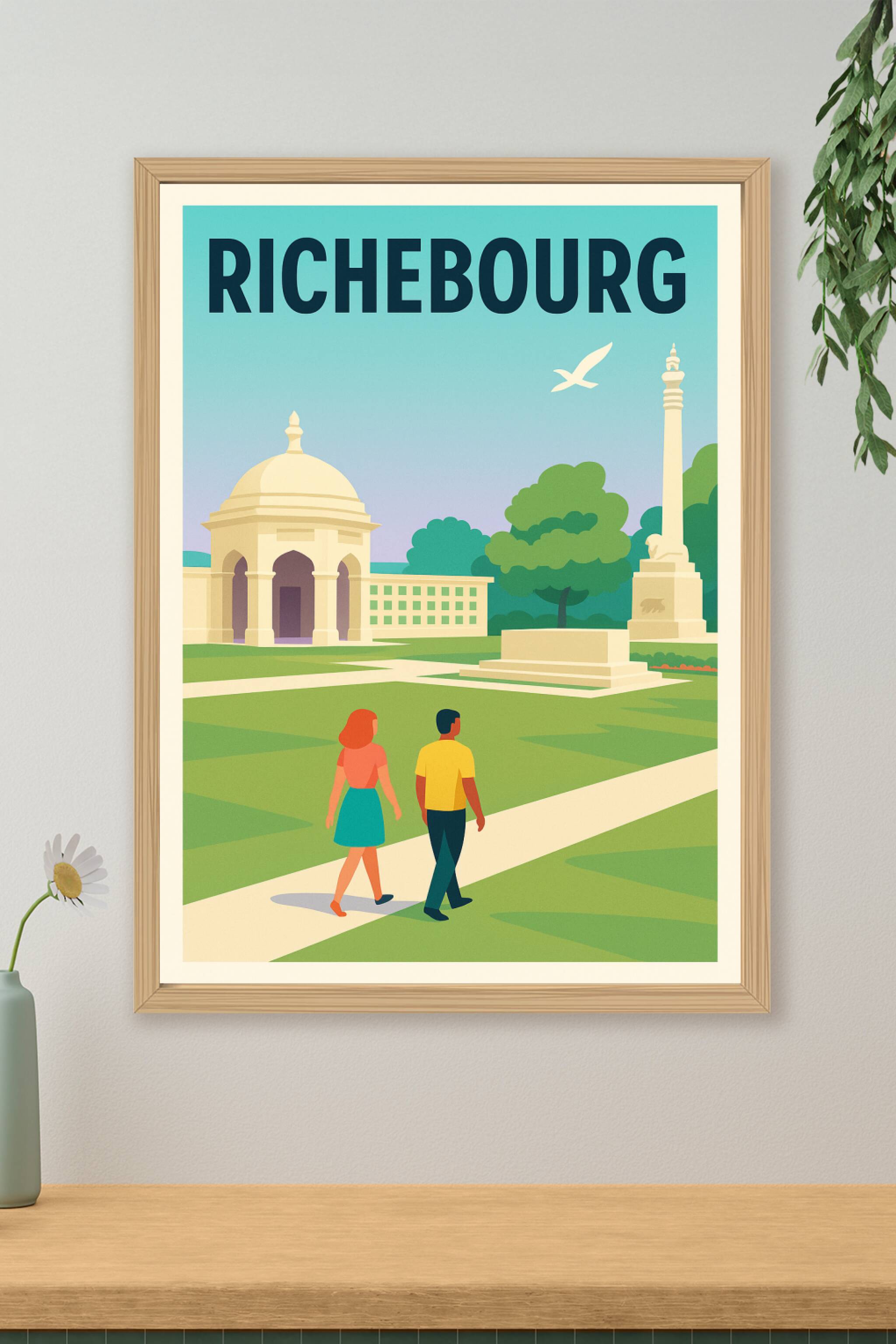 Affiche de Richebourg - Élégance et Mémoire au Mémorial Indien