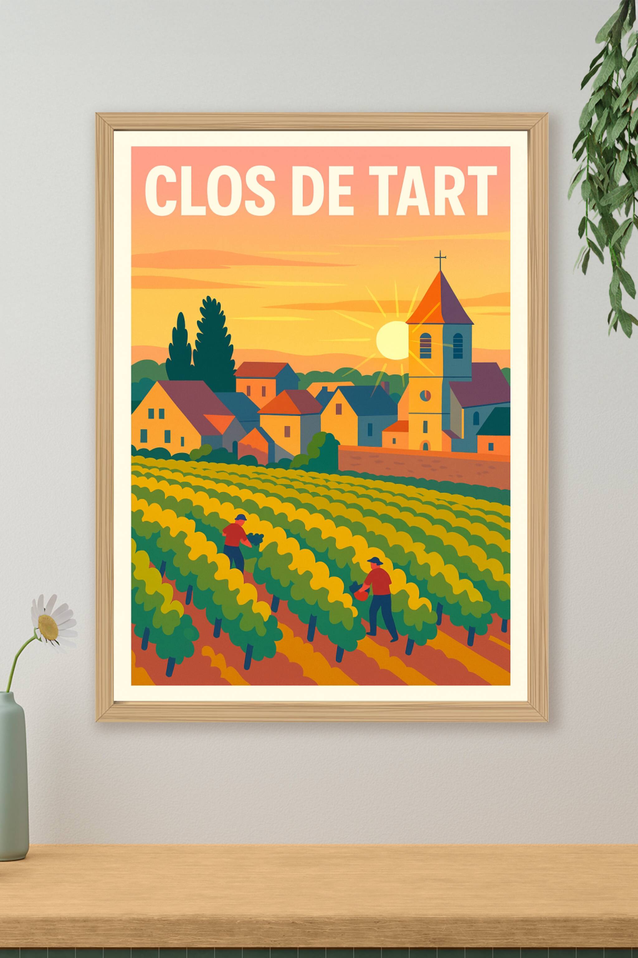 Affiche de Clos de Tart - L'élégance des vignobles de Bourgogne