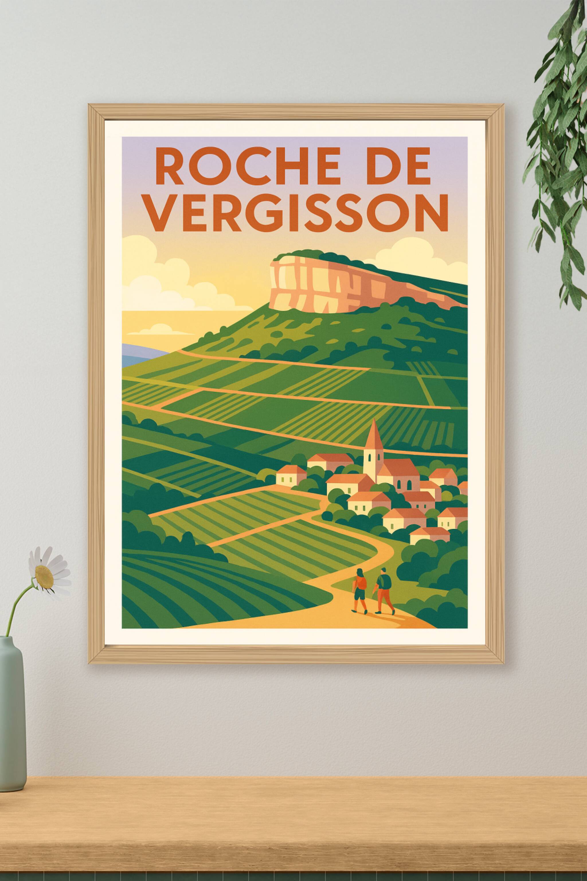 Affiche de Roche de Vergisson - L'éclat du vignoble mâconnais