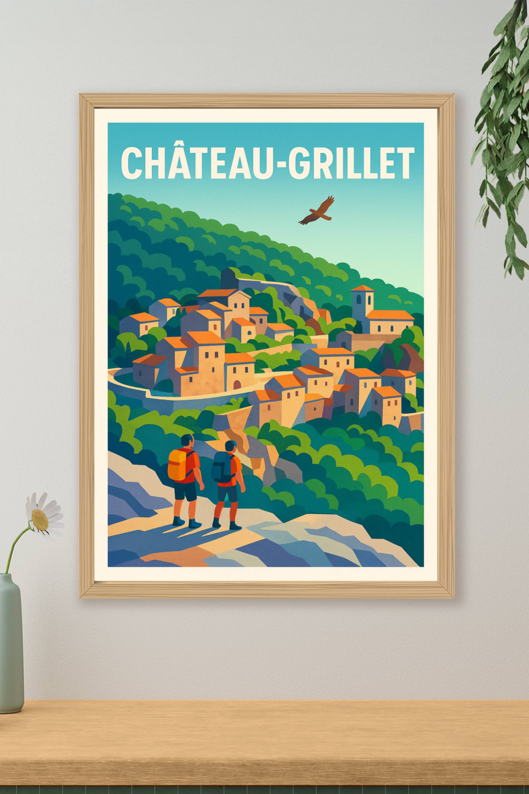 Affiche de Château-Grillet - L'élégance d'un terroir d'exception entre vignes et collines