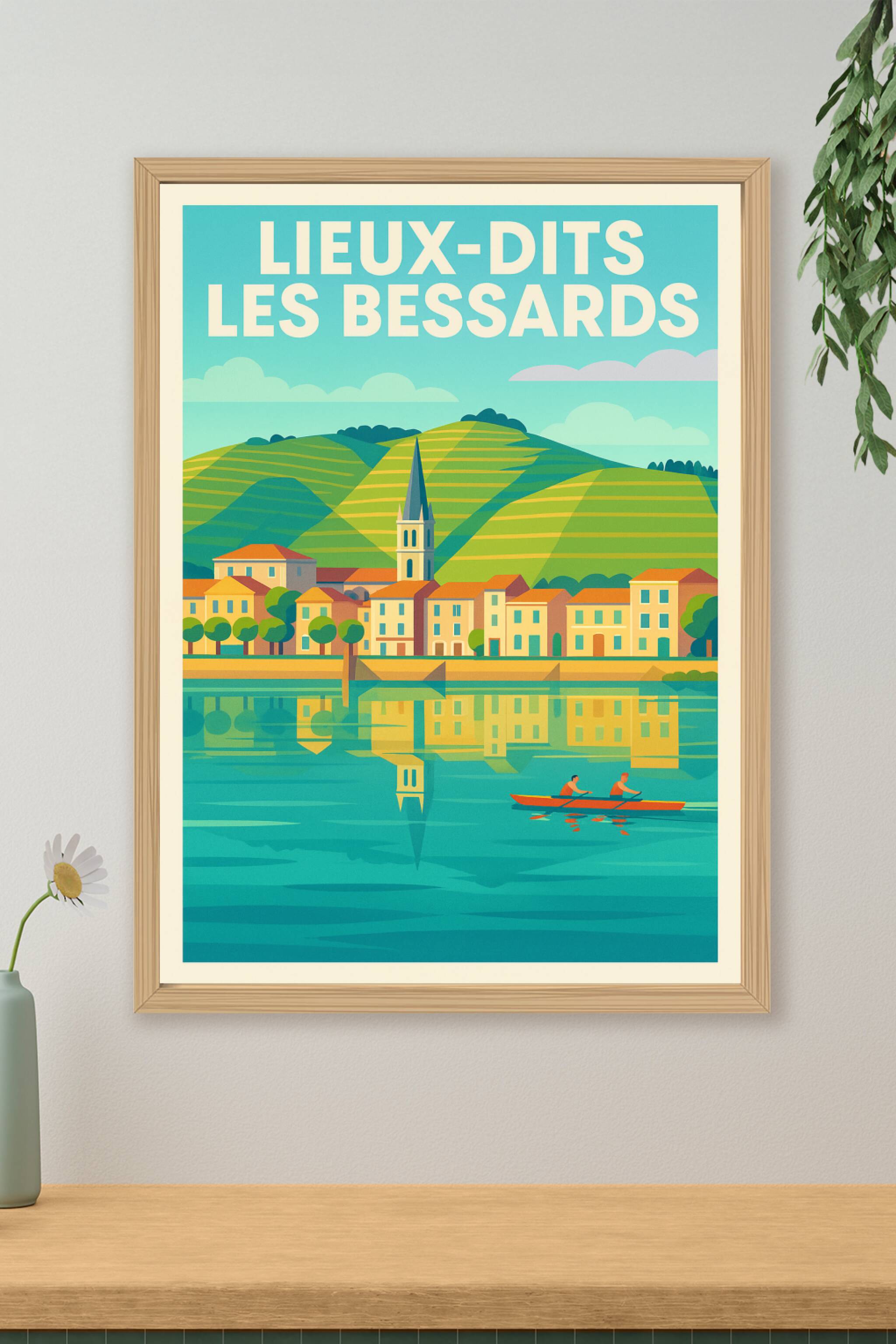 Affiche de Lieux-dits Les Bessards - L'élégance des vignobles en bord de rive