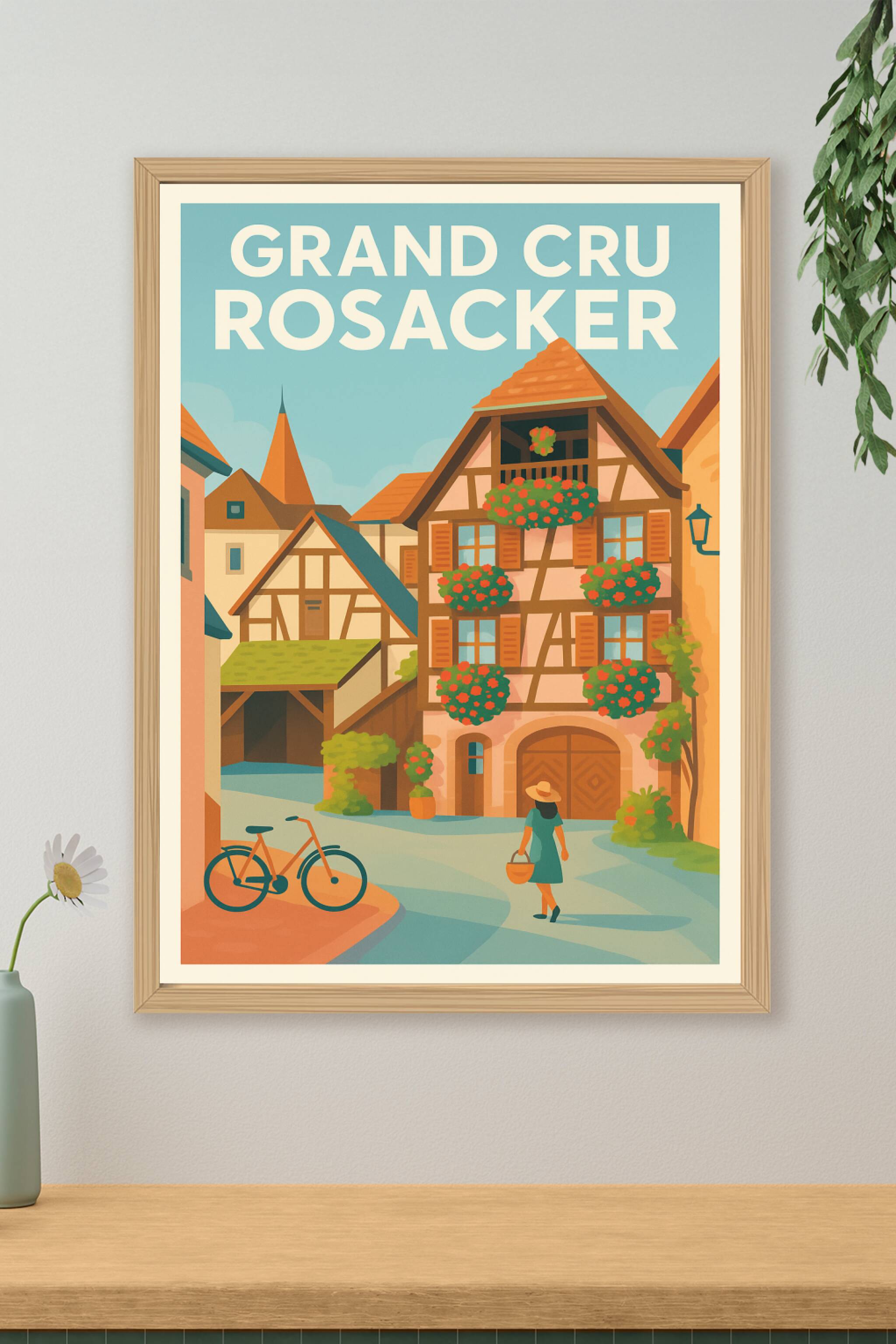 Affiche de Grand Cru Rosacker - L'élégance vintage au cœur du vignoble alsacien