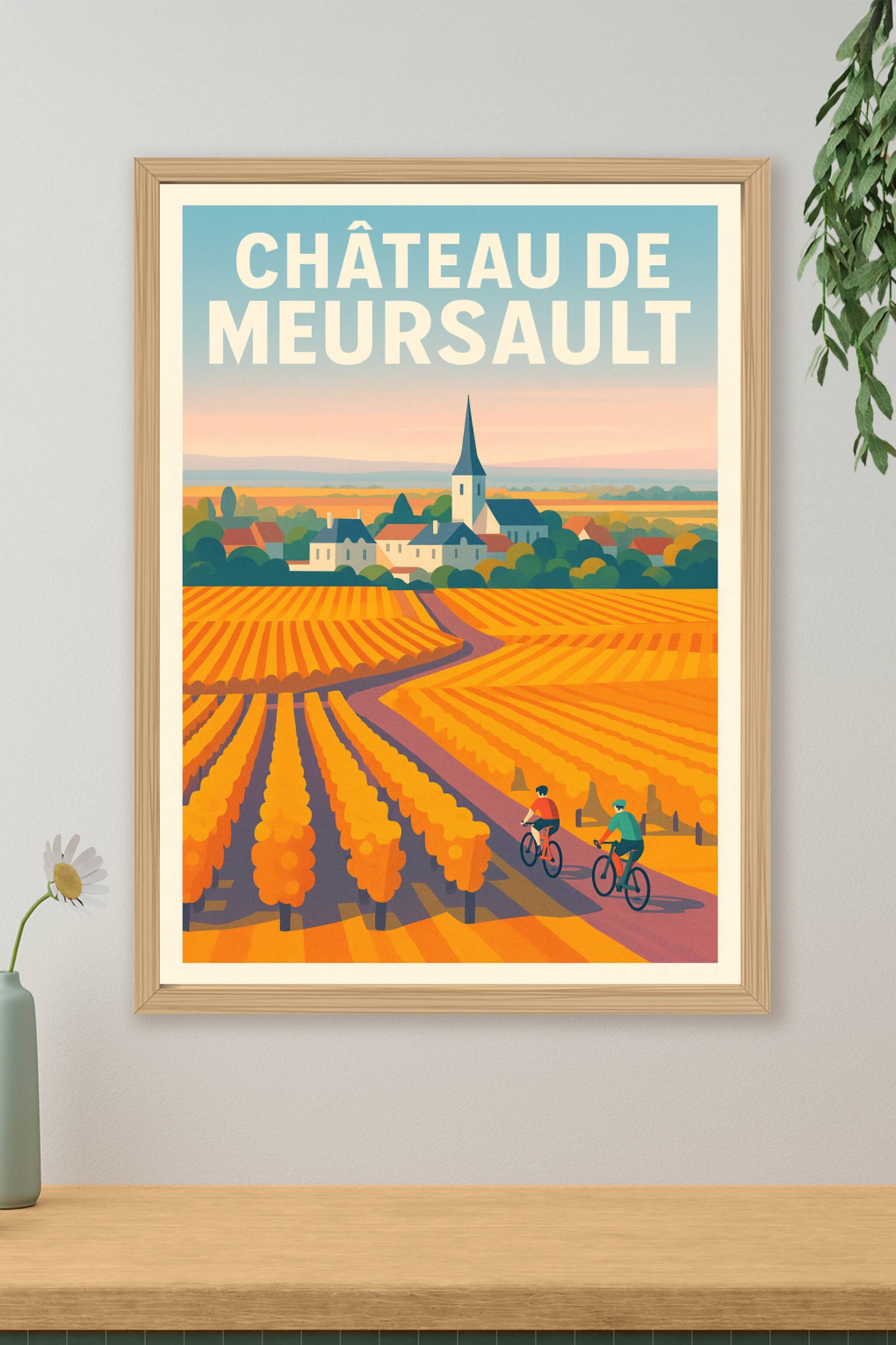 Affiche de Château de Meursault - L'élégance des vignobles bourguignons