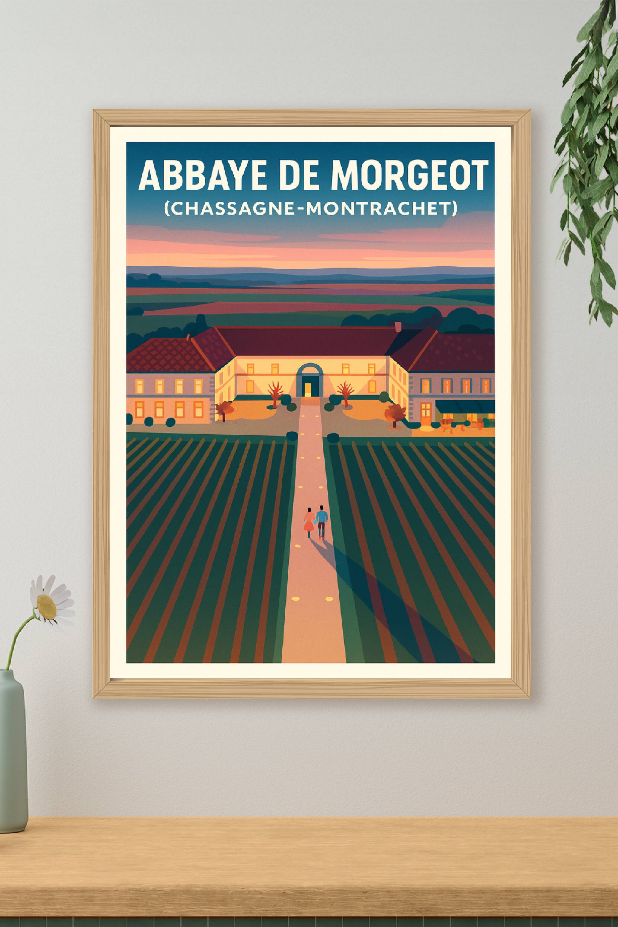 Affiche de Abbaye de Morgeot - L'élégance intemporelle des vignobles de Bourgogne