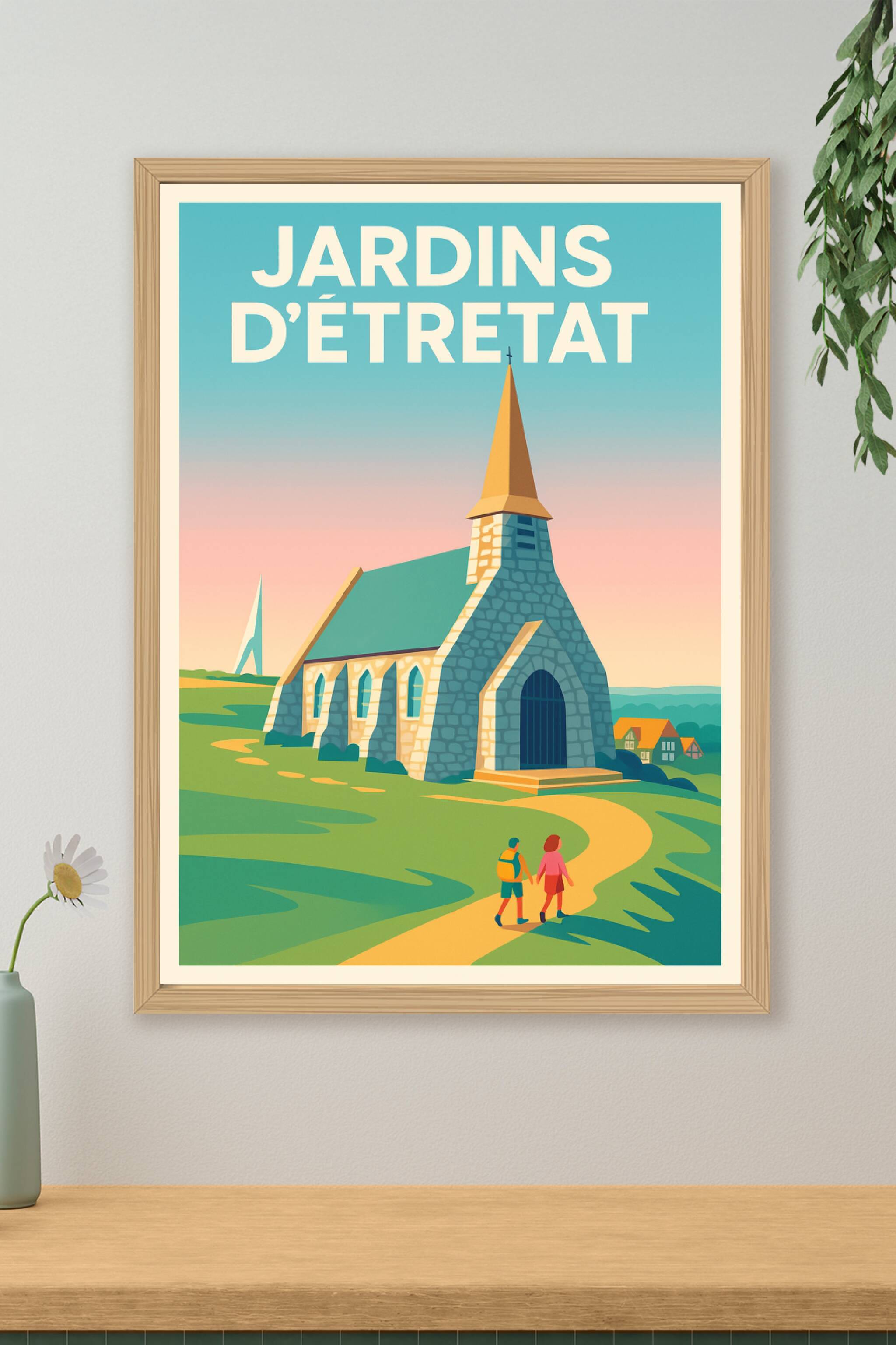 Affiche de Jardins d'Étretat - L'élégance poétique des falaises normandes
