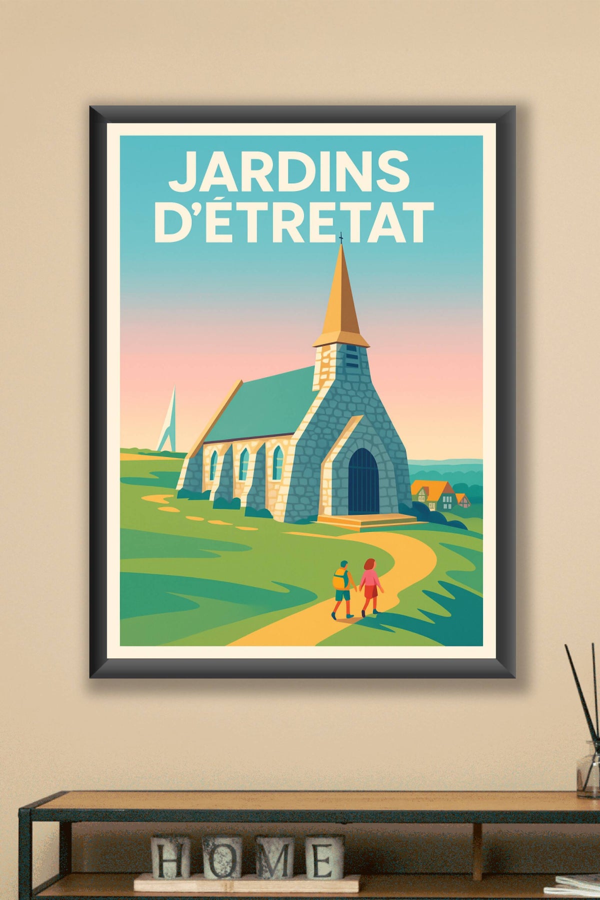 Affiche de Jardins d'Étretat - L'élégance poétique des falaises normandes