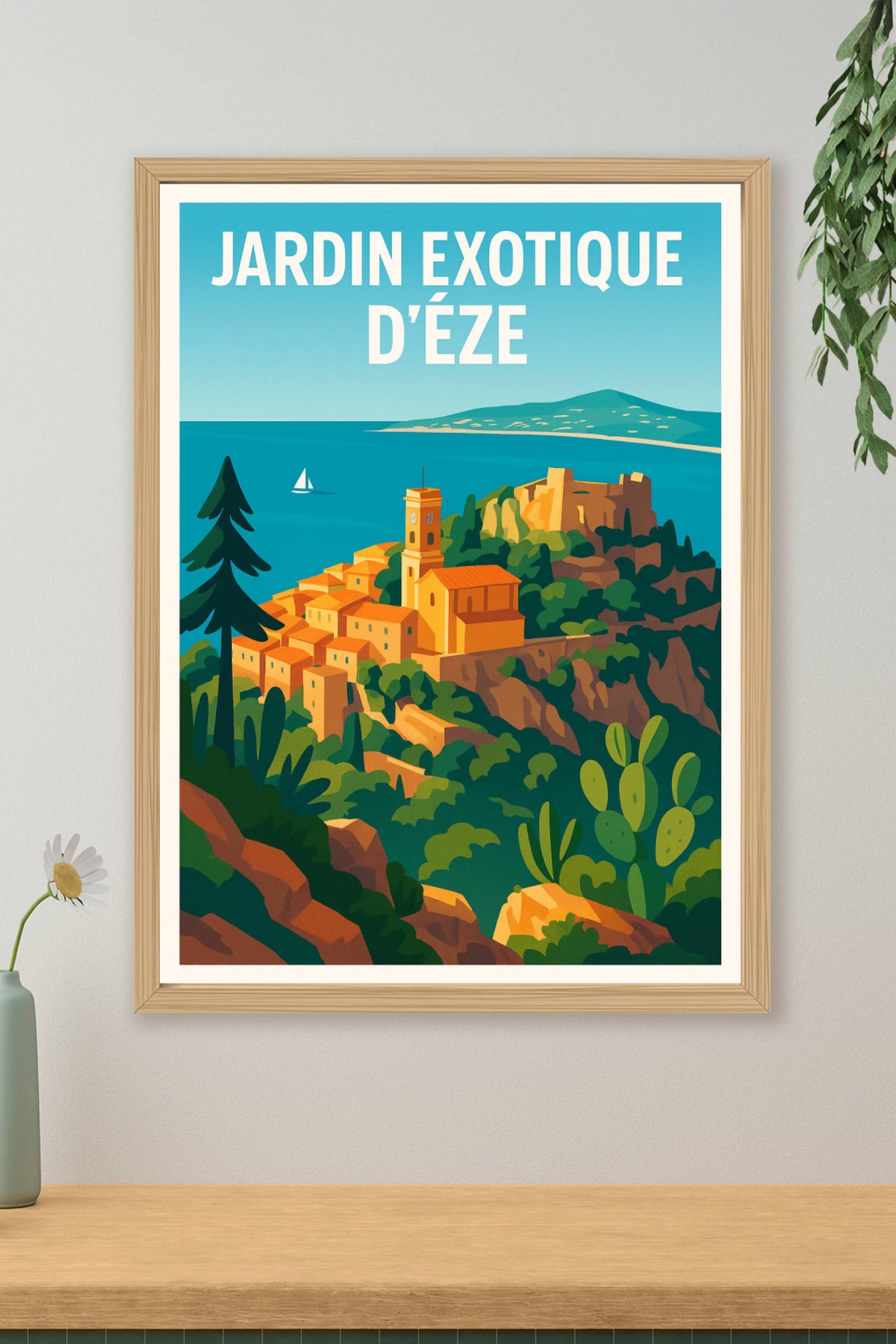 Affiche de Jardin Exotique d'Èze - Un balcon suspendu sur la Méditerranée