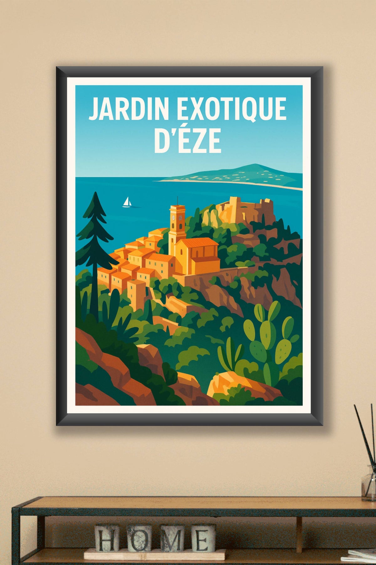 Affiche de Jardin Exotique d'Èze - Un balcon suspendu sur la Méditerranée