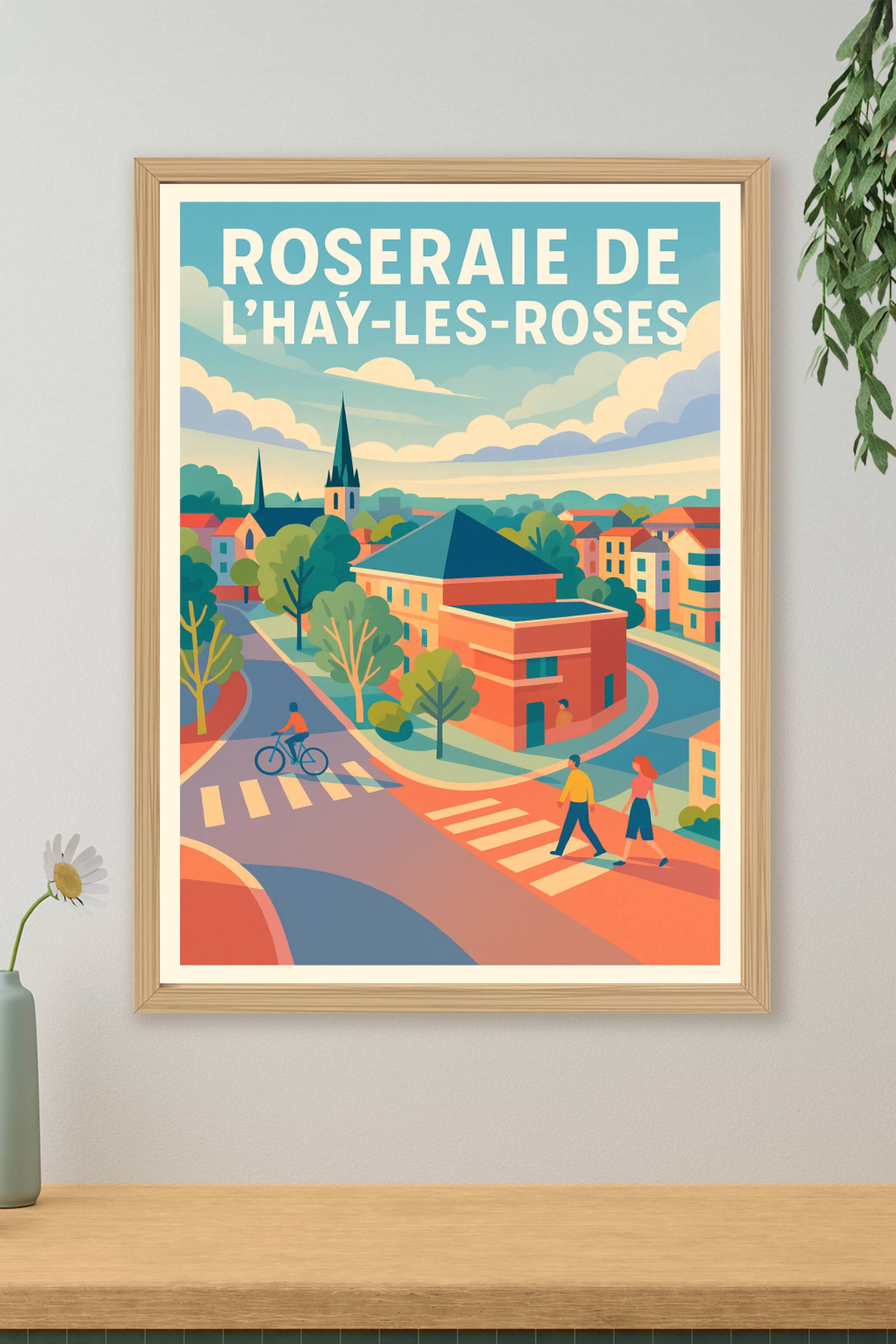 Affiche de L'Haÿ-les-Roses - L'élégance florale en affiche vintage