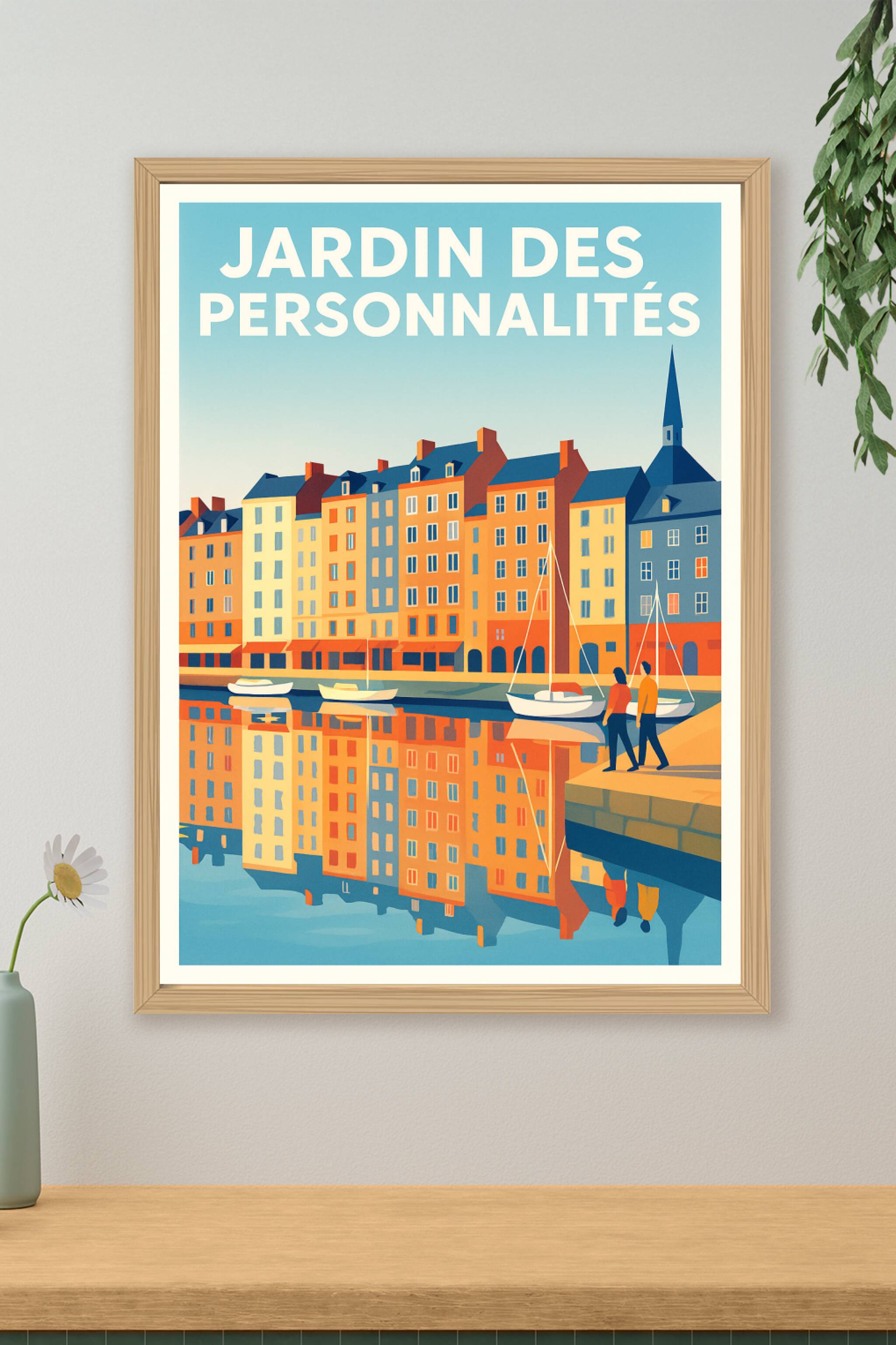Affiche de Jardin des Personnalités - L'élégance colorée de Honfleur