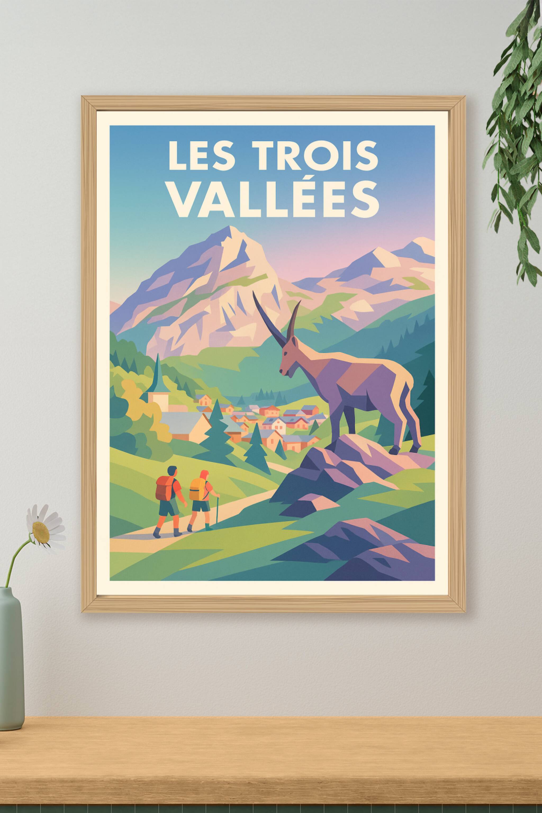 Affiche de Les Trois Vallées - L'évasion majestueuse au cœur des Alpes