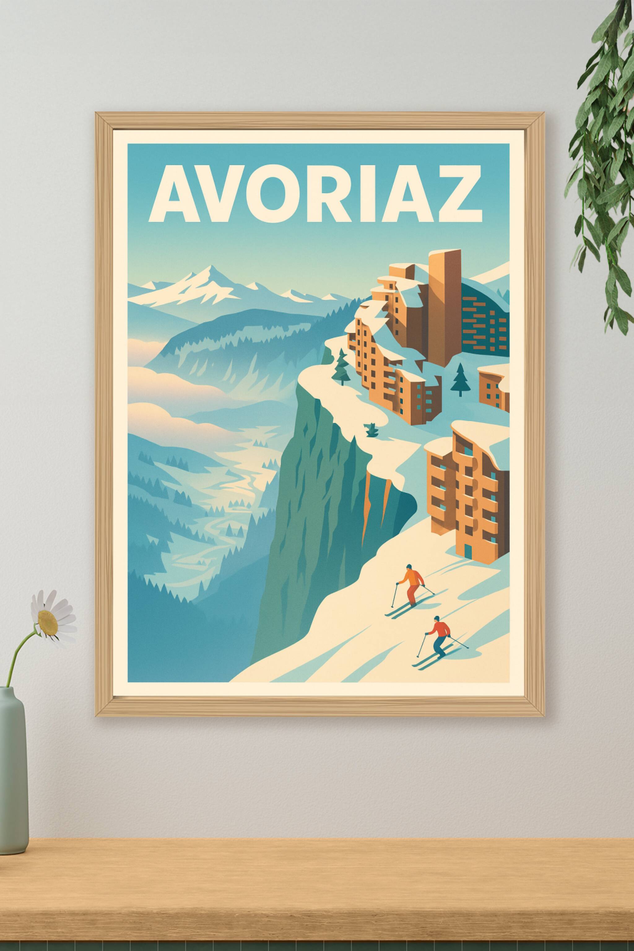 Affiche de Avoriaz - L'élégance architecturale au sommet des Portes du Soleil
