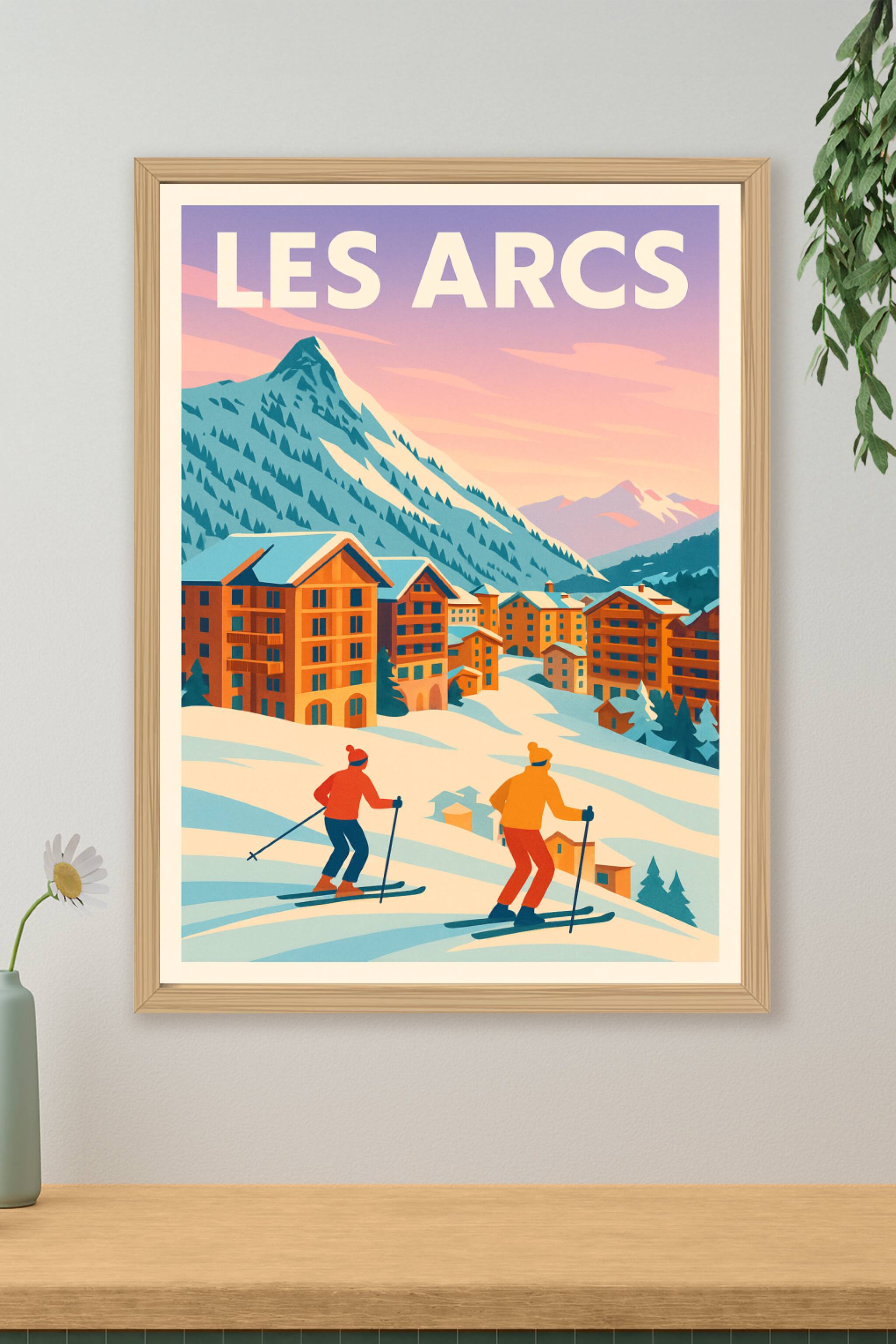 Affiche de Les Arcs - L'élégance des sommets enneigés